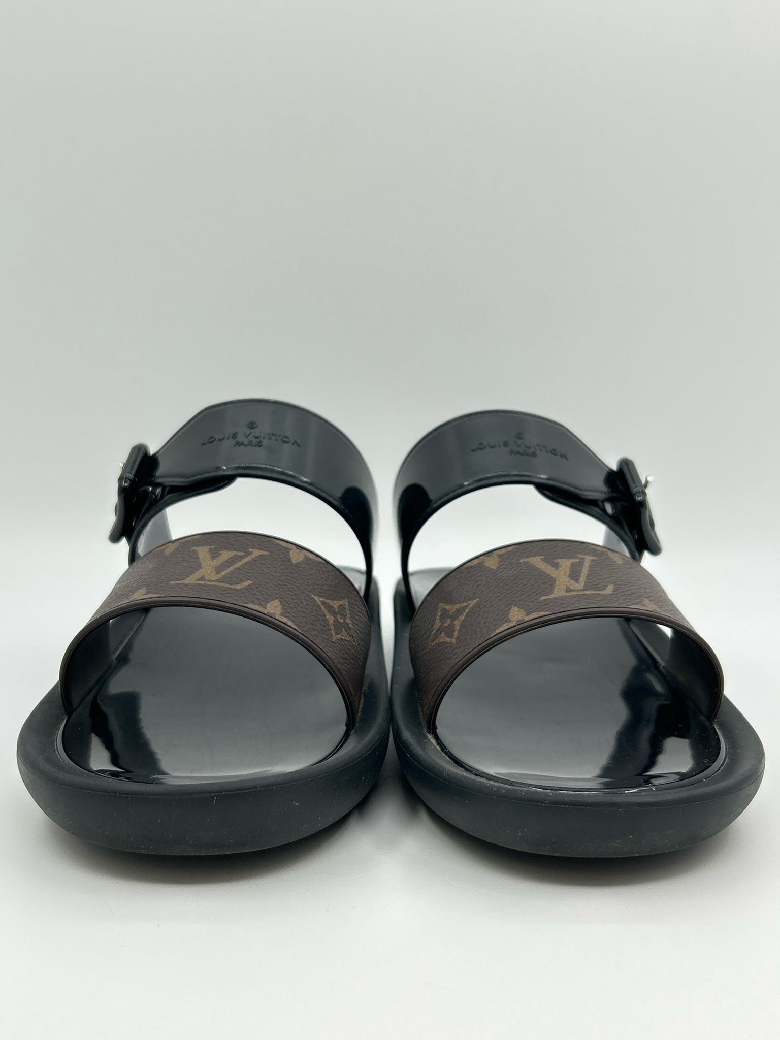 LOUIS VUITTON Size 41/11 Brown and Black Women Sandal
