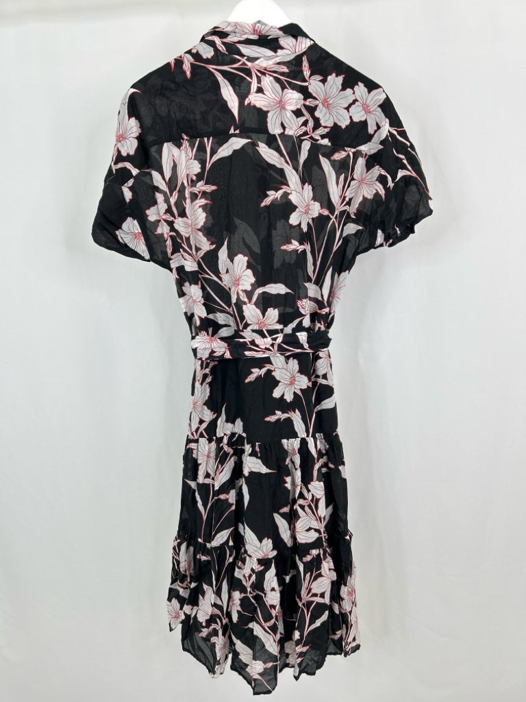 Lauren Ralph Lauren Women Size 14 Black and White Silk Blend Dress