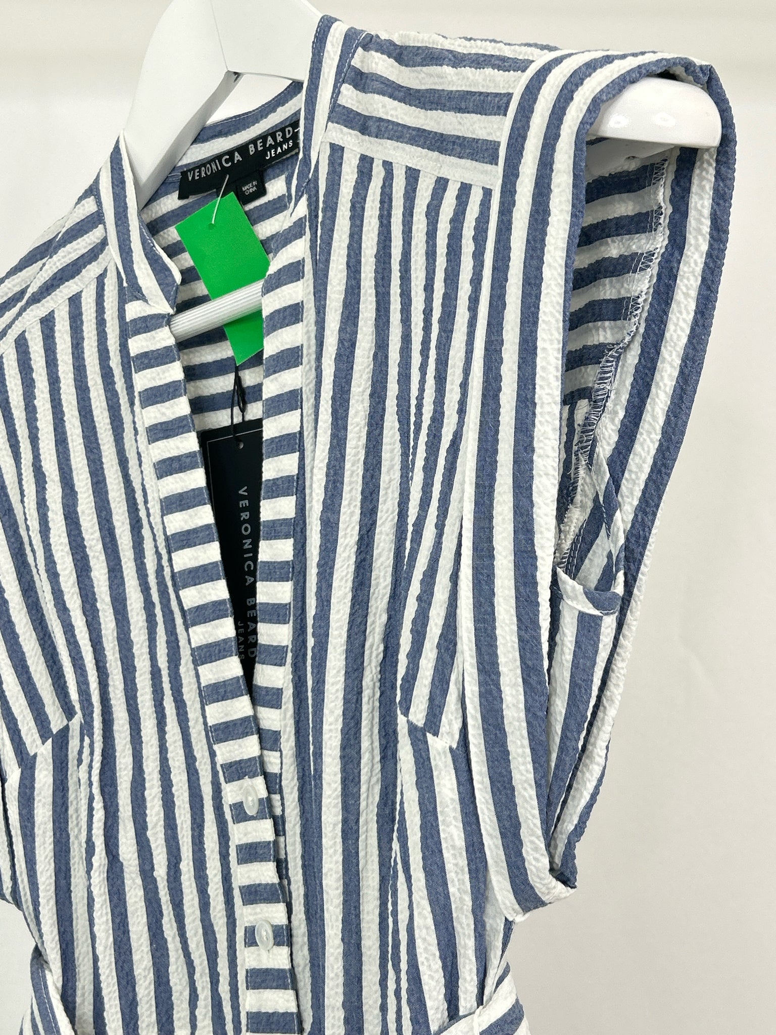 Veronica Beard Jeans Size 0 Blue Striped Women Dress