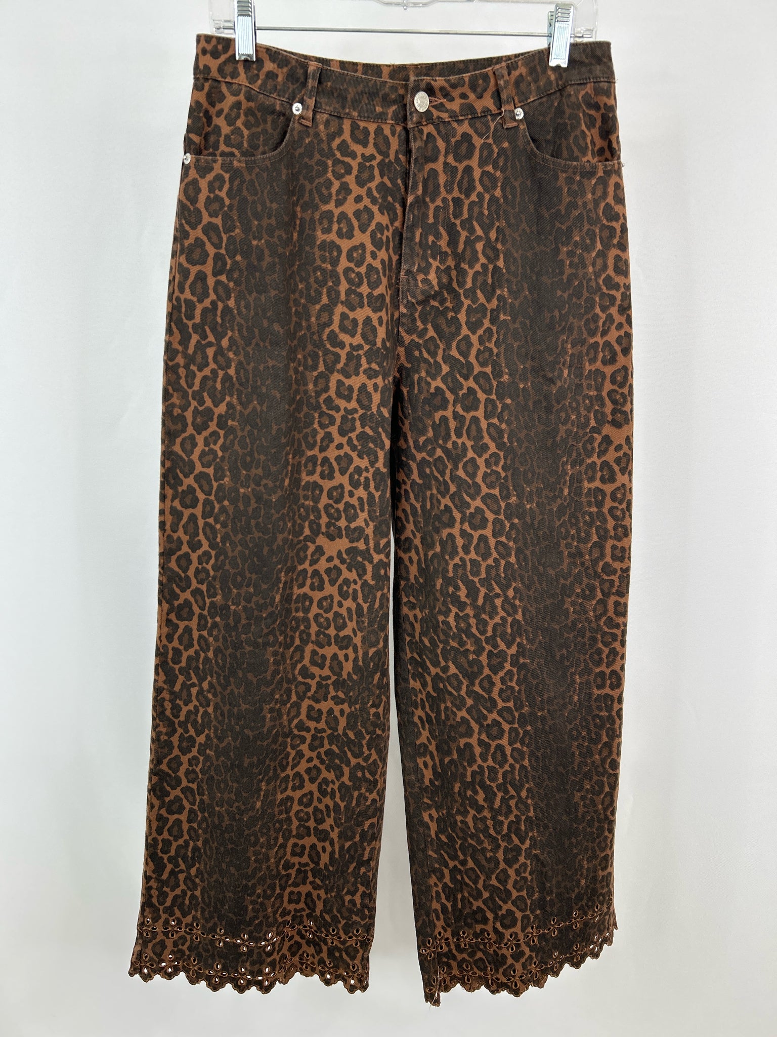 ENTRO Size L tan & black Women jeans