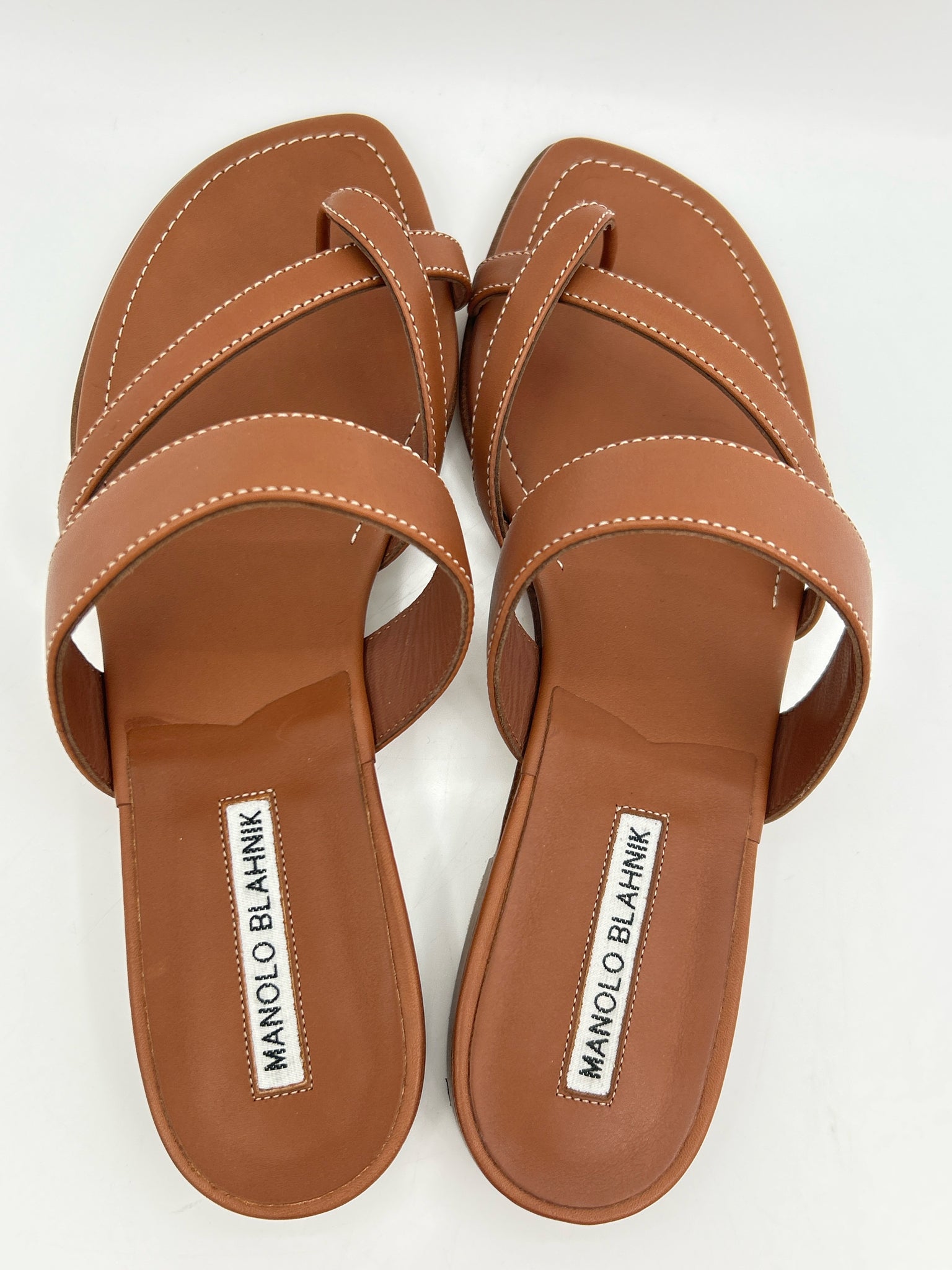 MANOLO BLAHNIK Size 38.5 Brown Women Sandal