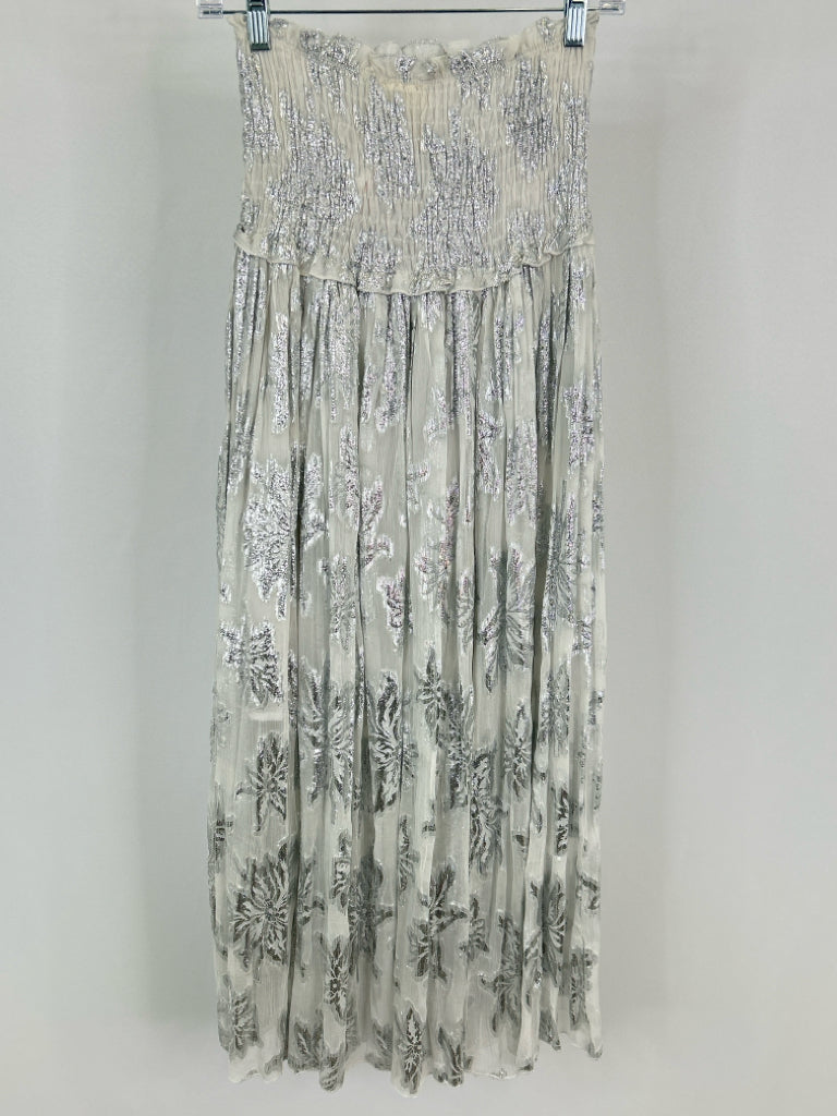 Muche et Muchette Size One Size WHITE AND SILVER Women's Skirt