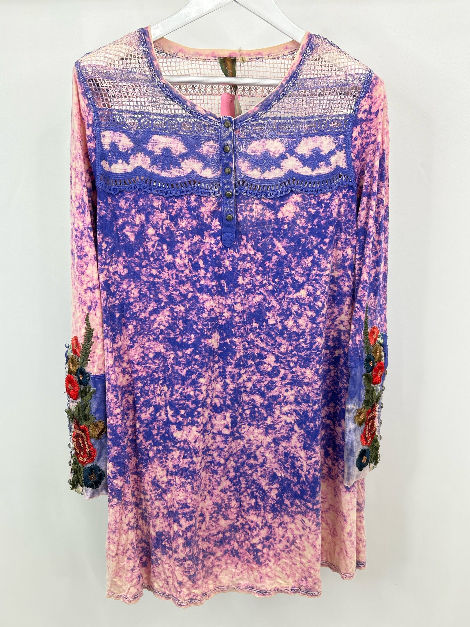 ARATTA Size M Blue & Pink Women Tunic