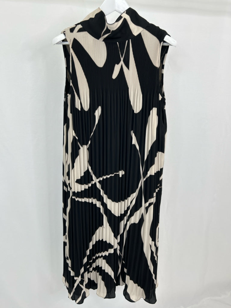 CHICO'S Women Size 14 Black & Beige Dress NWT