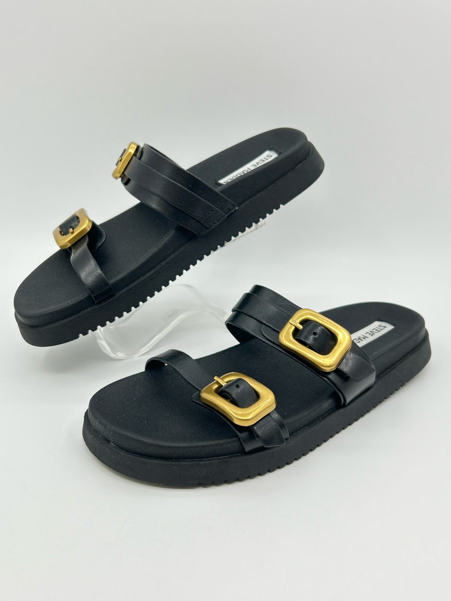 STEVE MADDEN Size 8.5M Black Women Sandal