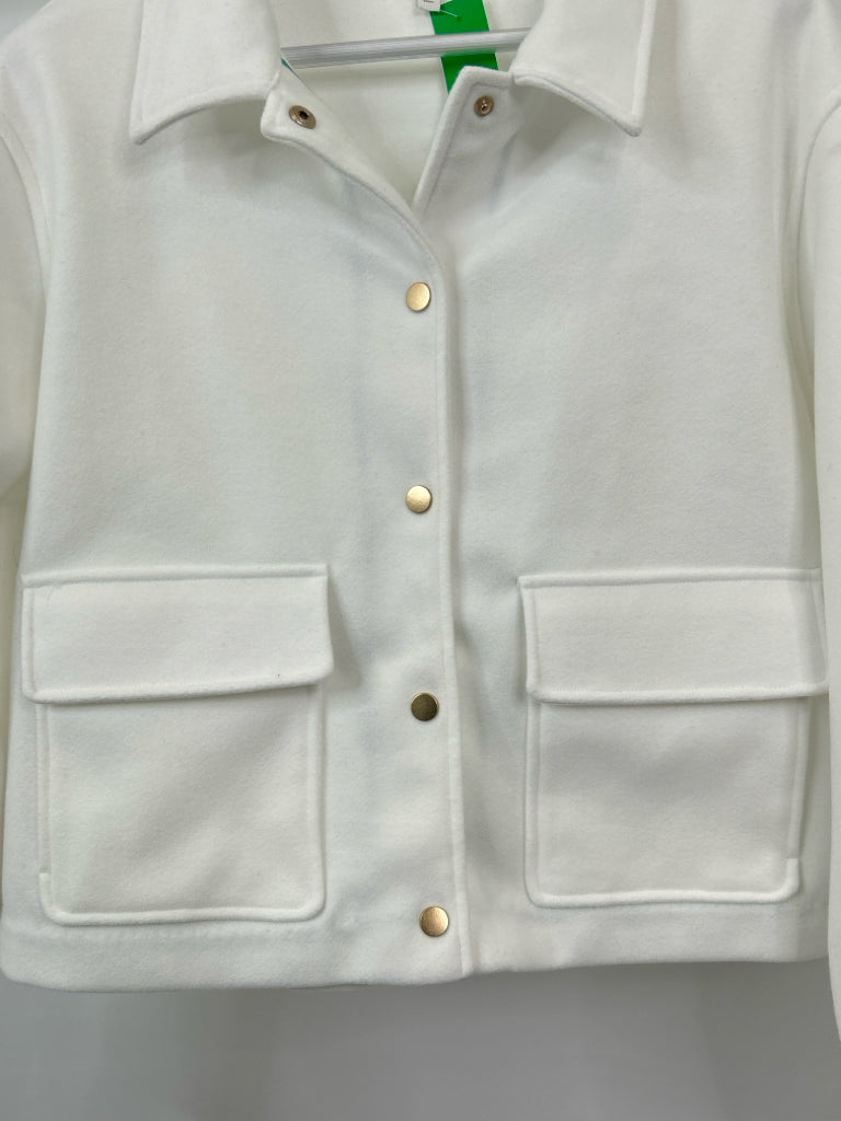 CROWN & IVY Size L White Jacket