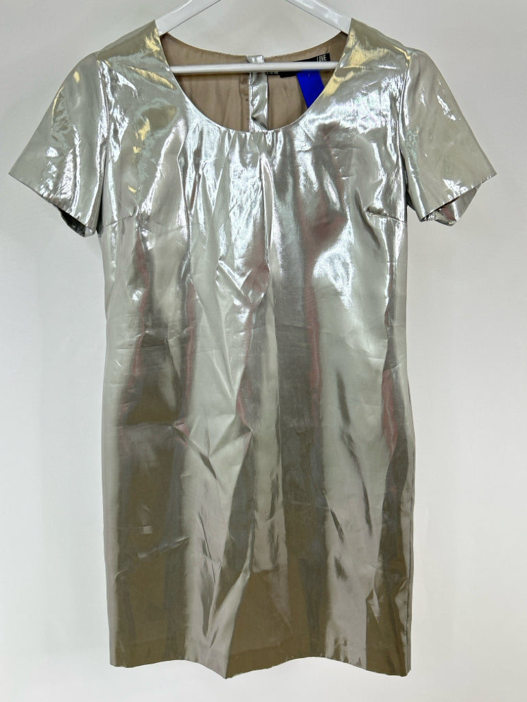 LOVE MOSCHINO Women Size 10 Silver Dress