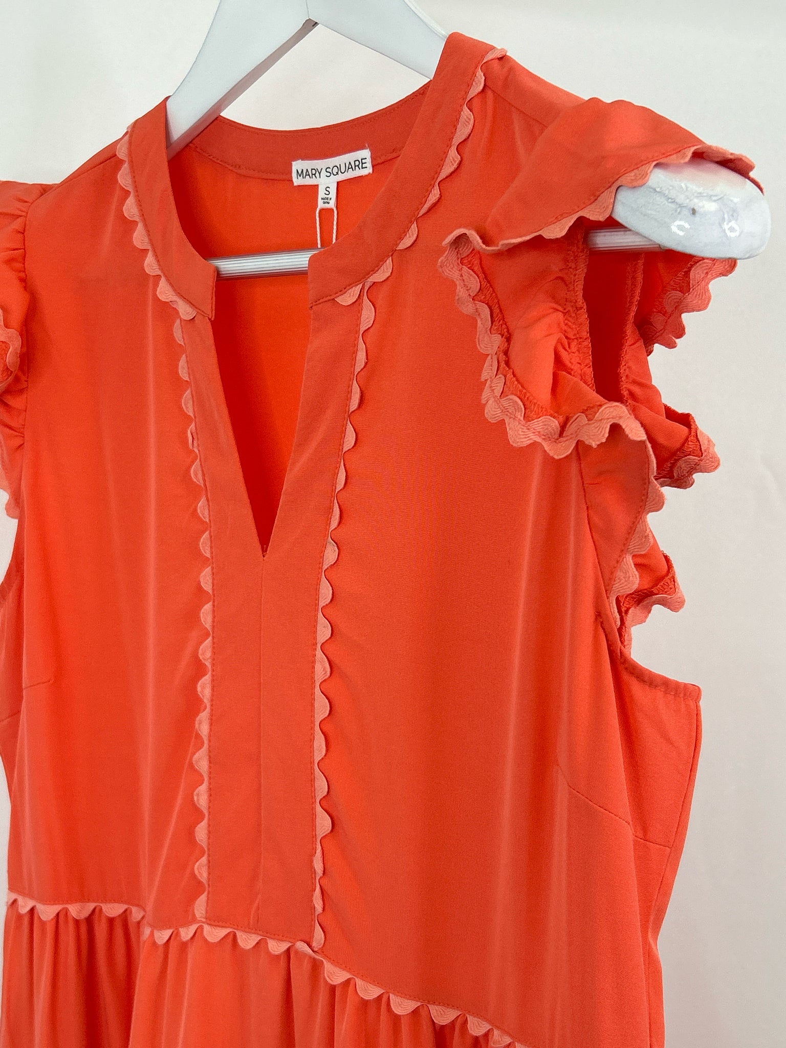 MARY SQUARE Size S Coral Women Dress NWT