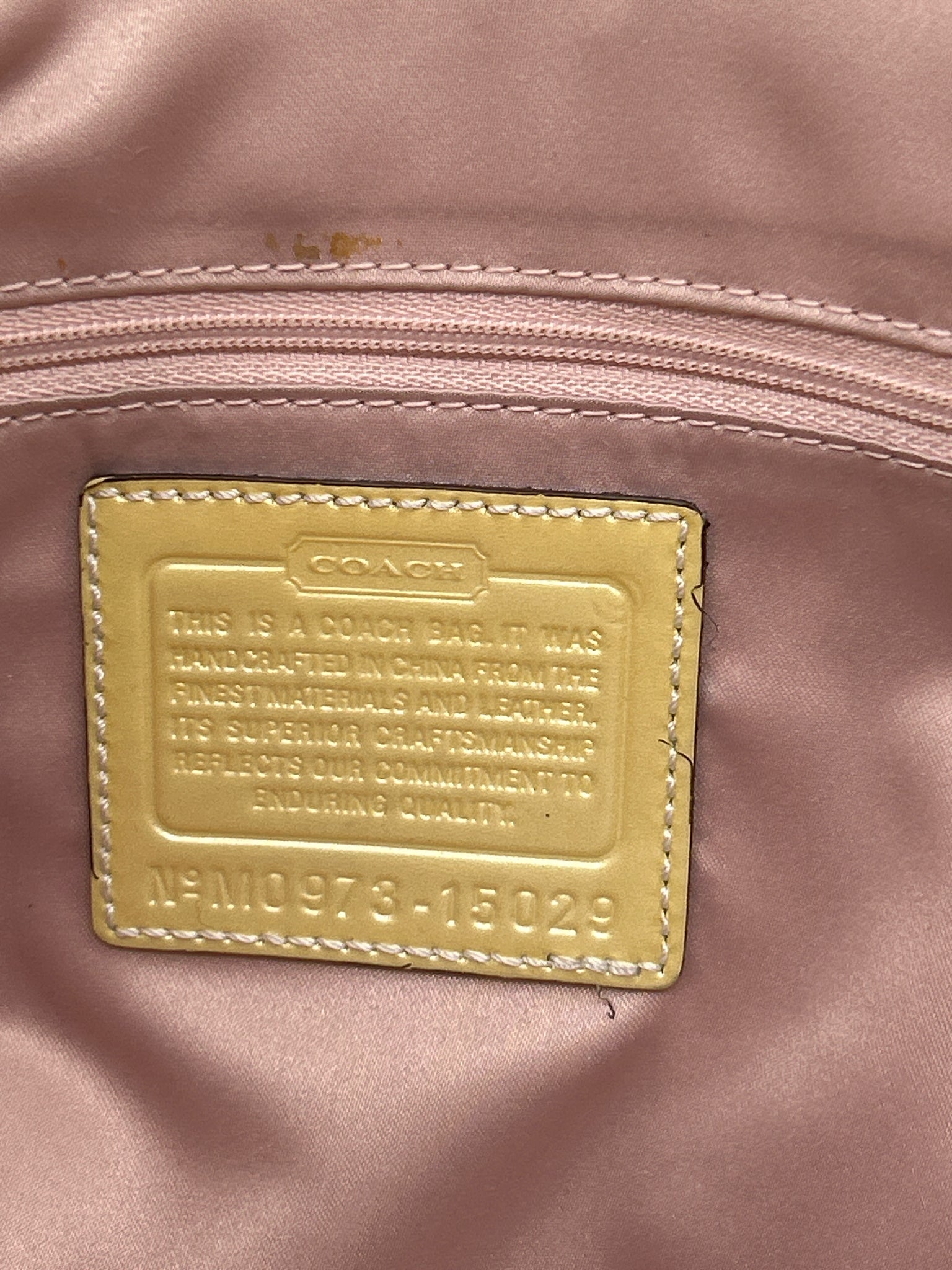 Coach CREAM AND YELLOW Women Tote