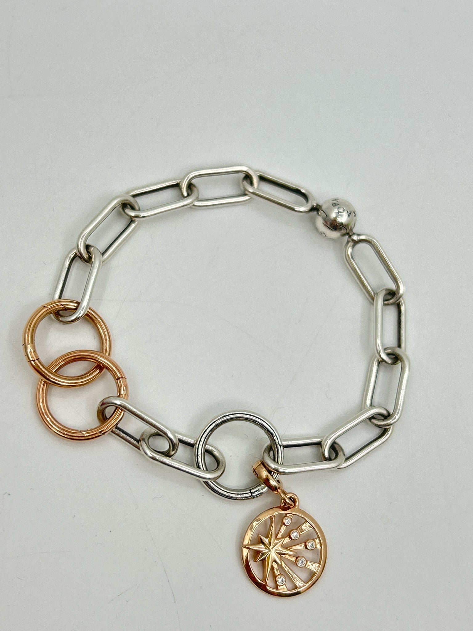 PANDORA Silver & Rose Gold Bracelet