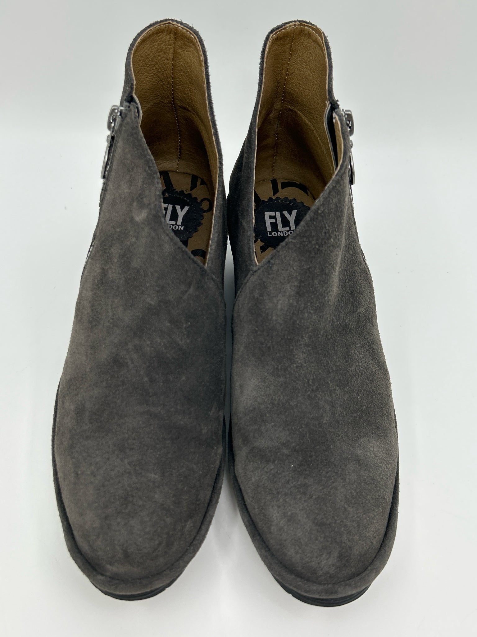 FLY LONDON Size 39 Charcoal Women Booties