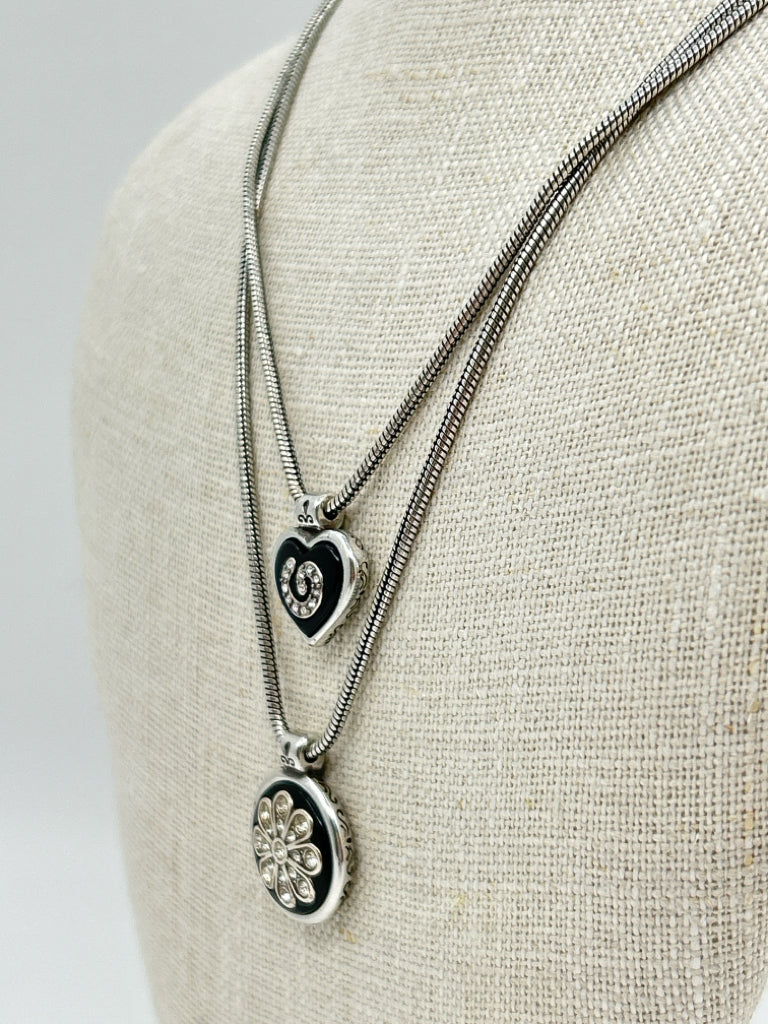 BRIGHTON Silver and Black Necklace