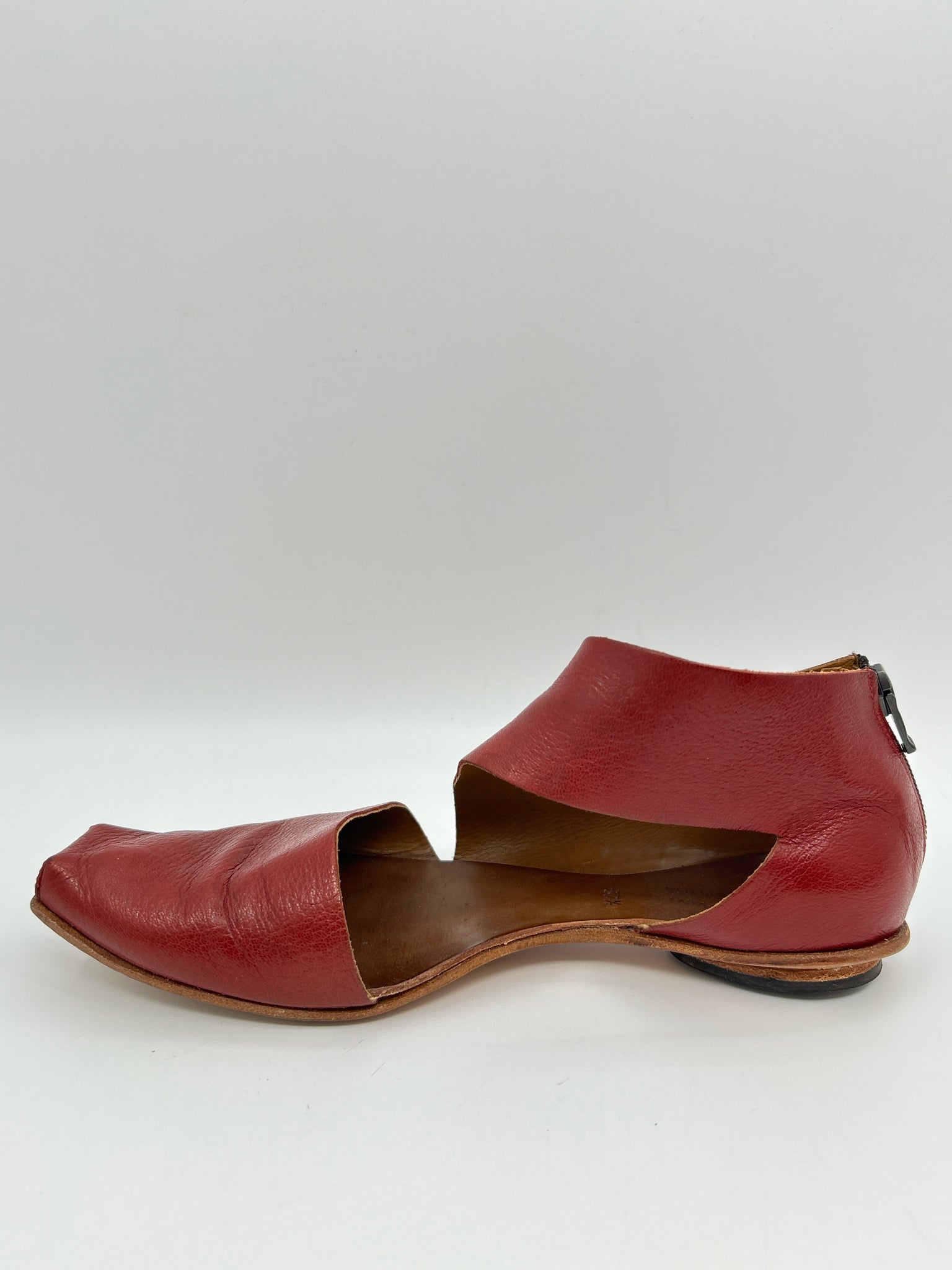 CYDWOQ Size 37.5 Red Women Sandal