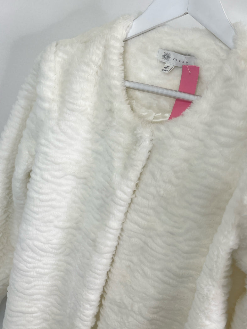 FEVER Women Size M White Jacket