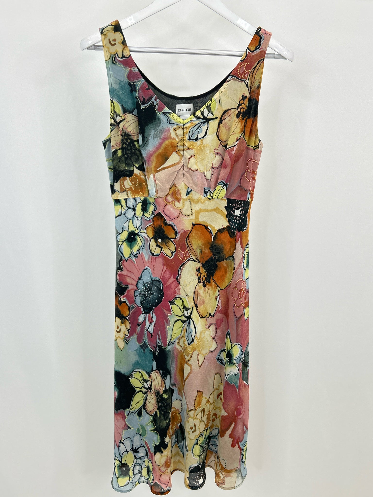 CHICO'S Size 10 Multi-Color Women Dress