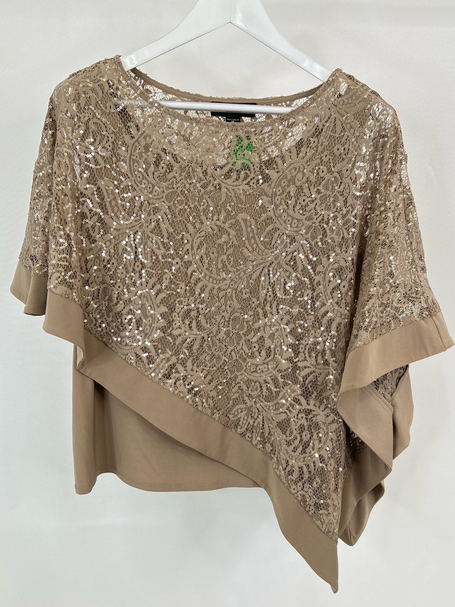 R & M RICHARDS Size 12 Taupe Women Top