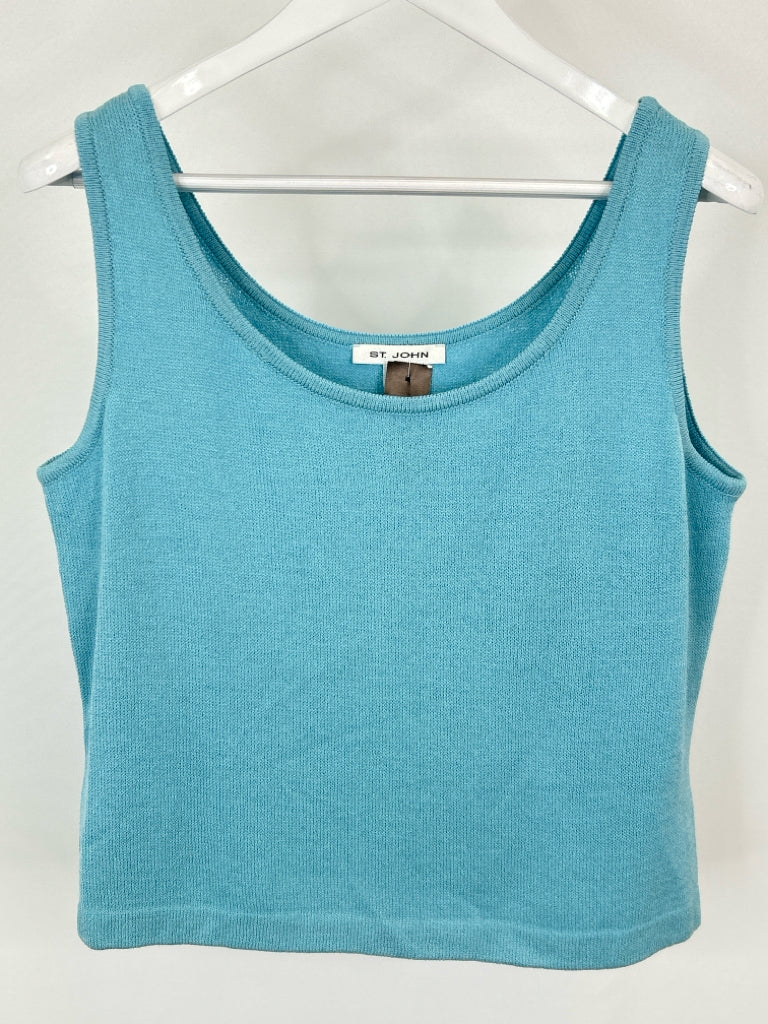 ST JOHN Size M Baby Blue Women's Tank Top