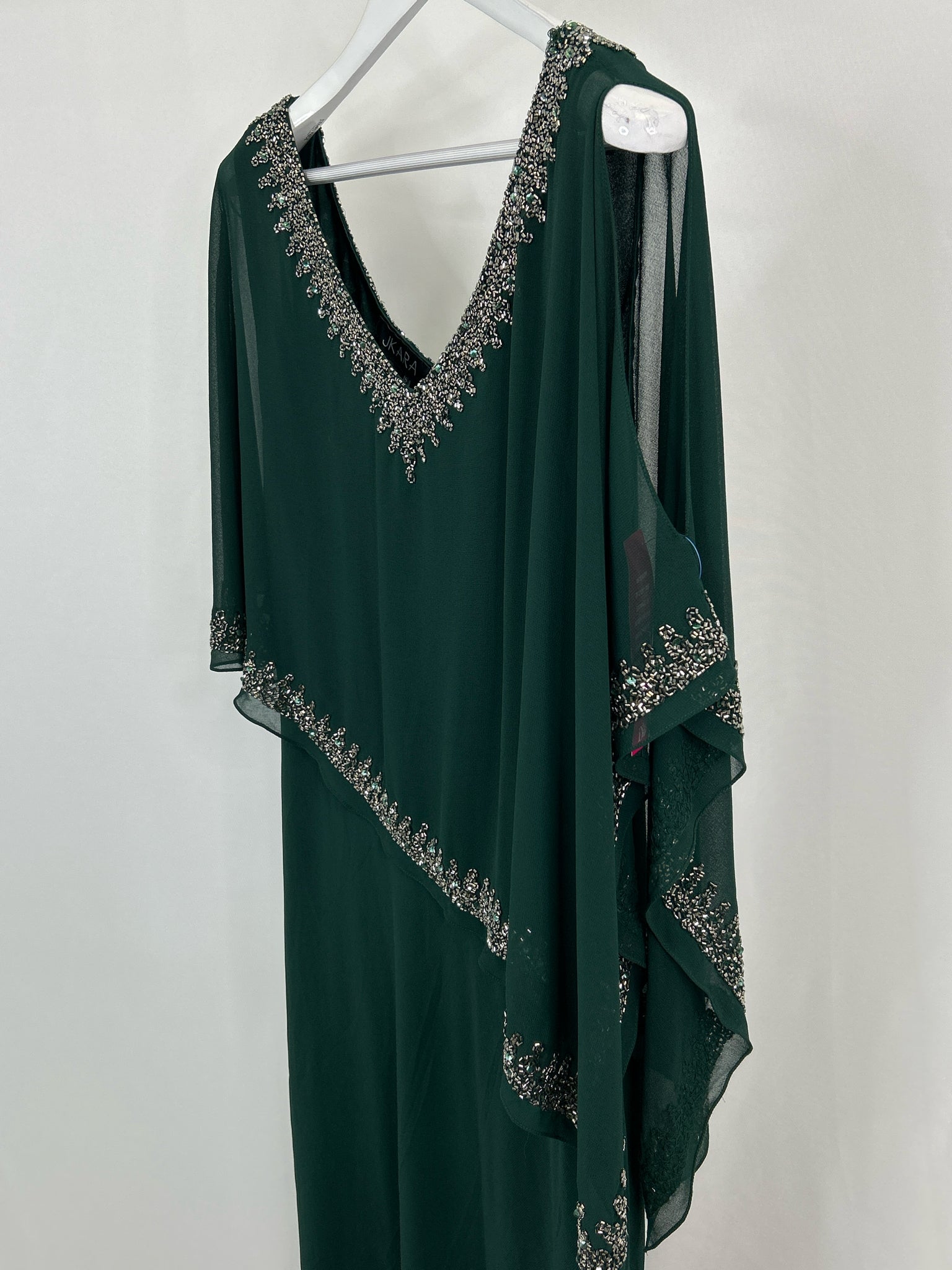 JKARA Size 16 Hunter Green Women Dress