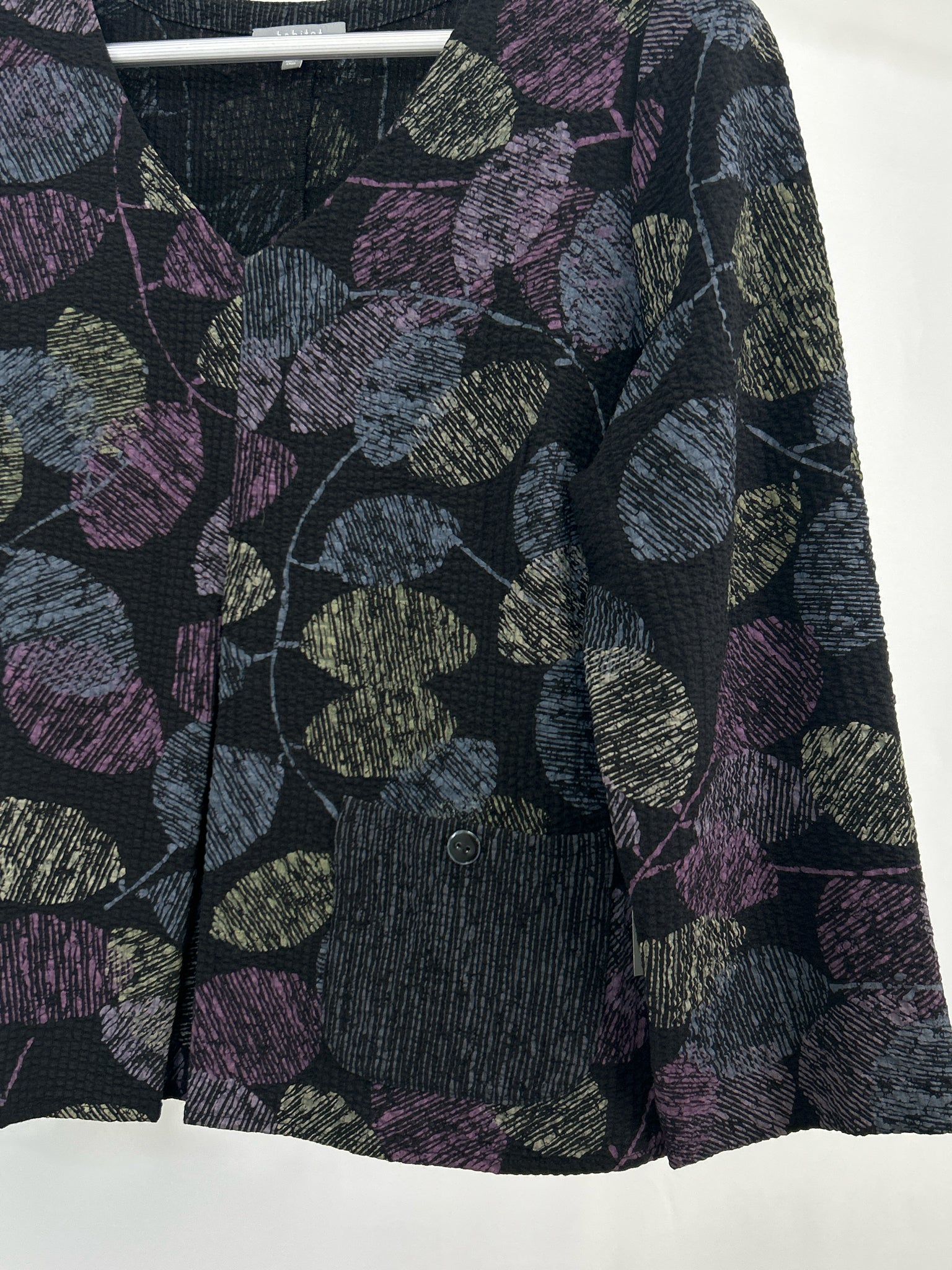 HABITAT Size S Black Print Women Top