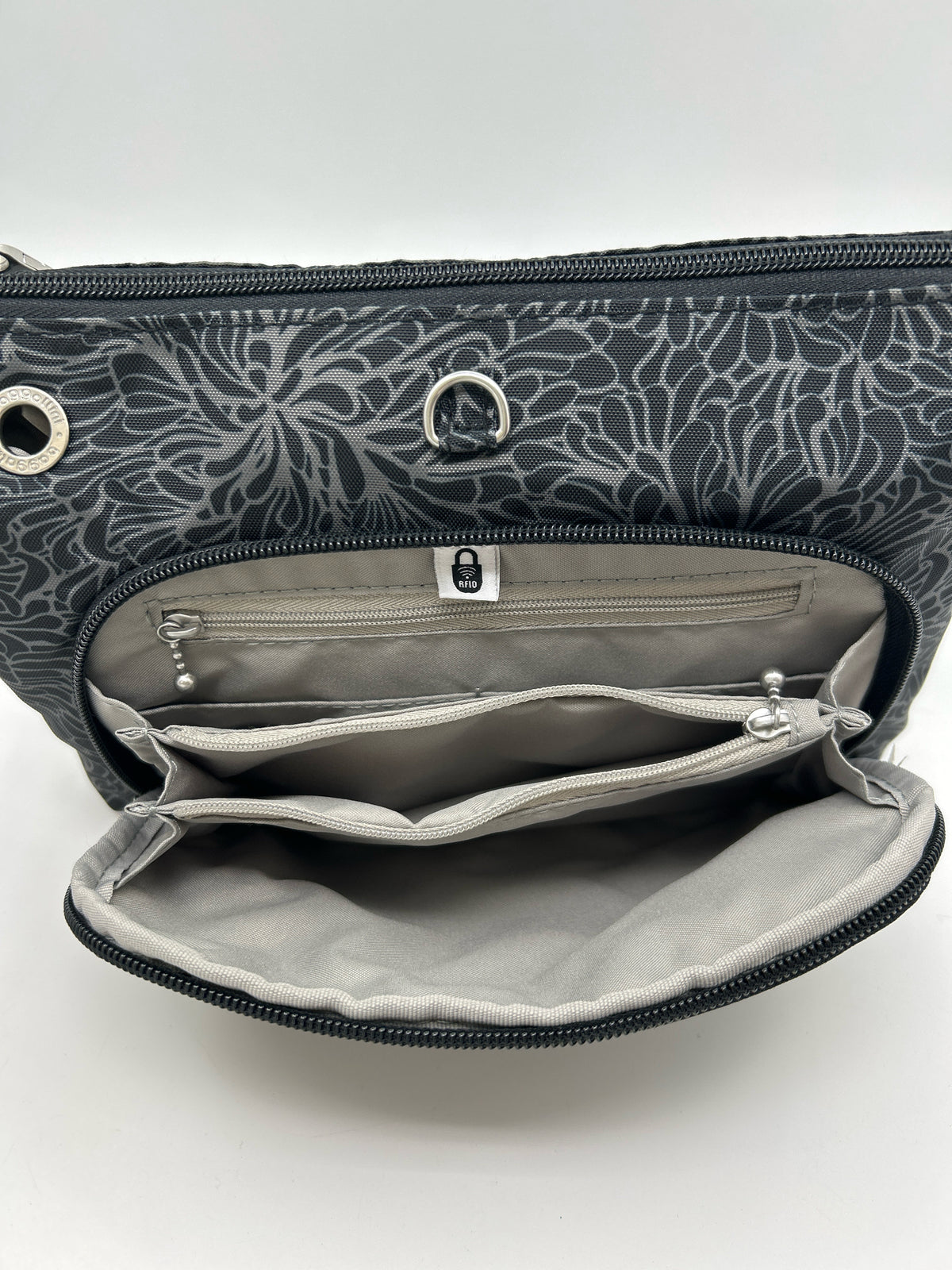 BAGGALLINI GRAY AND BLACK Women Purse