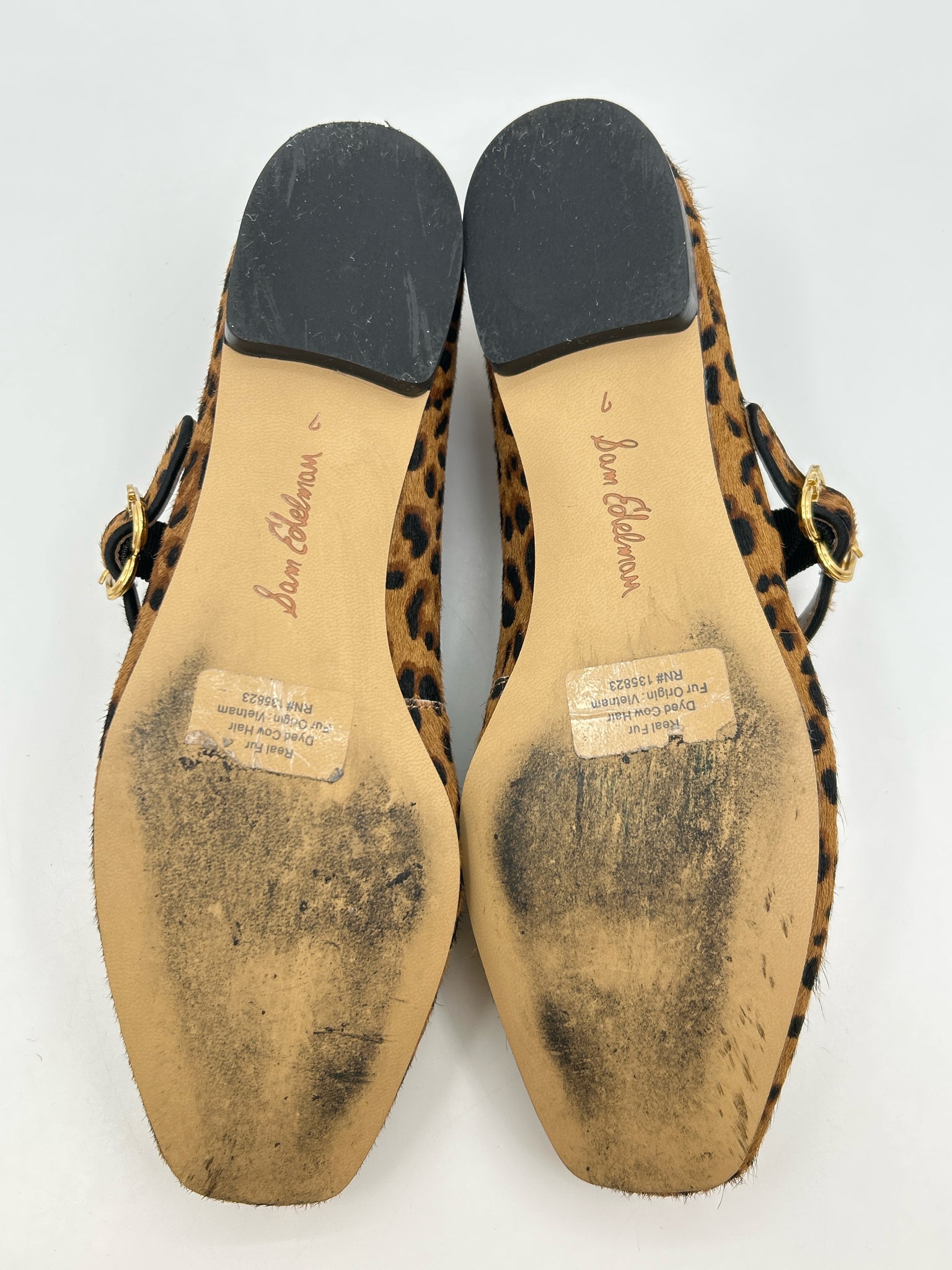 SAM EDELMAN Size 7 Tan and Black Women Flats