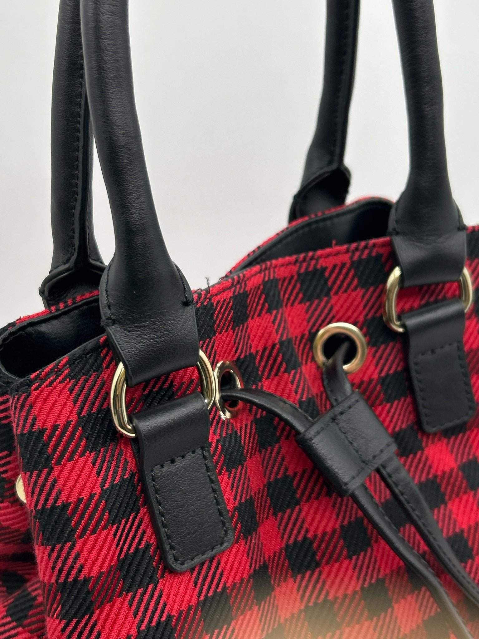 TALBOTS Red & Black Women Tote