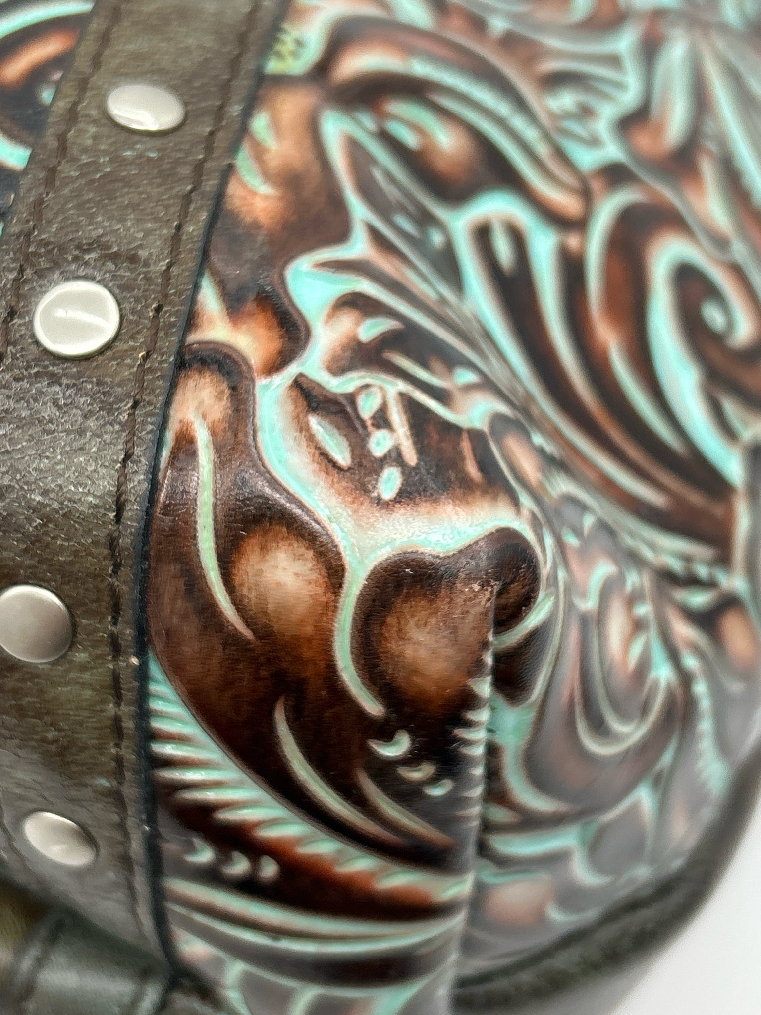 PATRICIA NASH Brown & Turquoise Women Tote