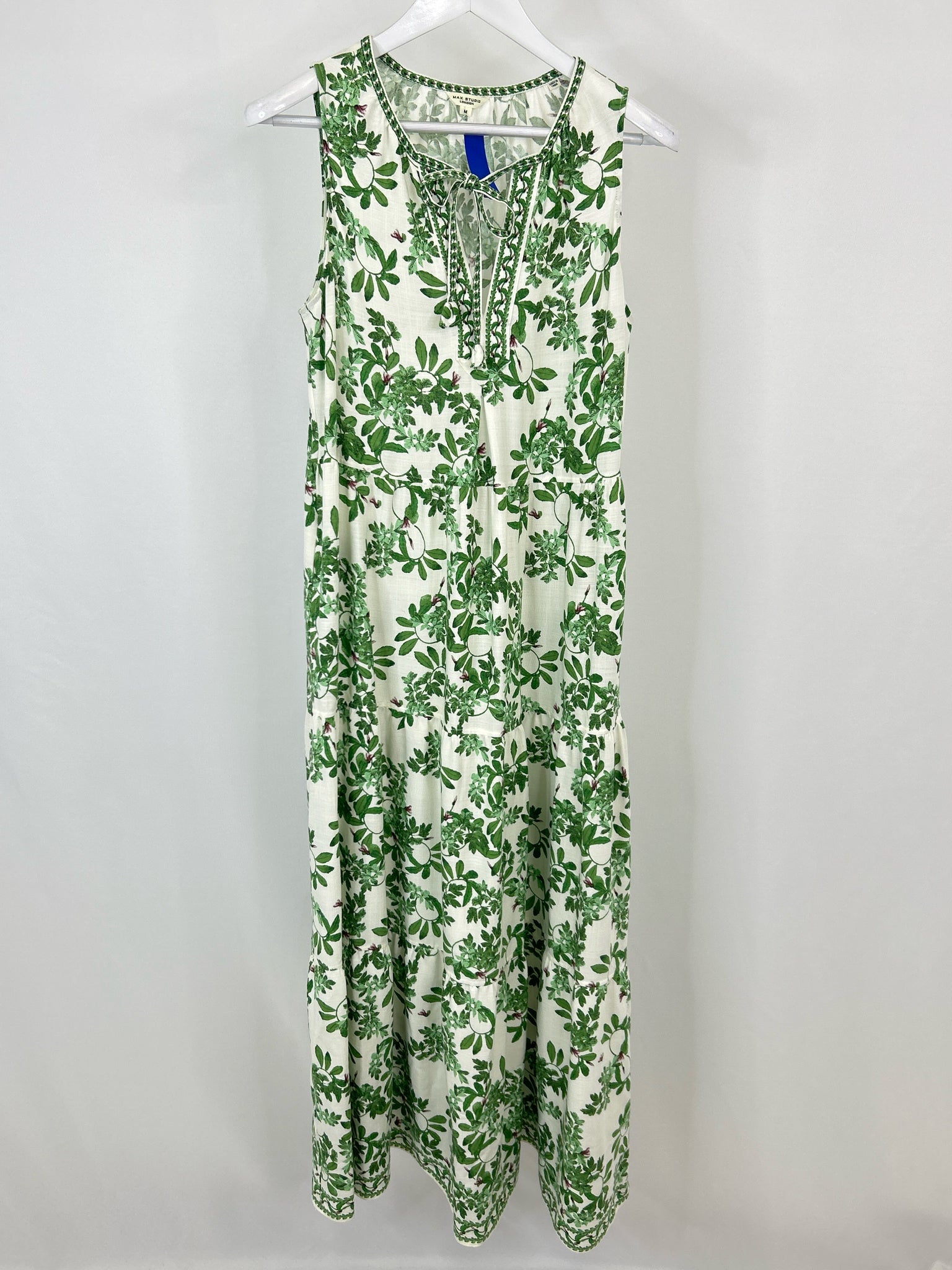 MAX STUDIO Size M WHITE & GREEN Women Dress