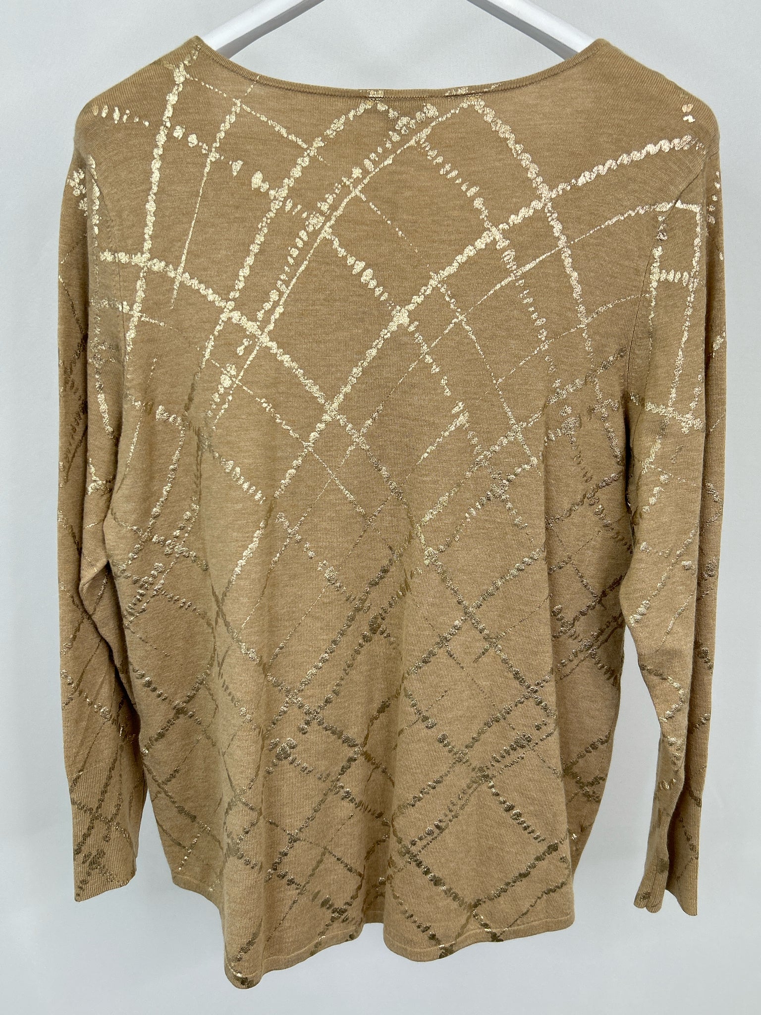CHICO'S Size L Camel Women Sweater