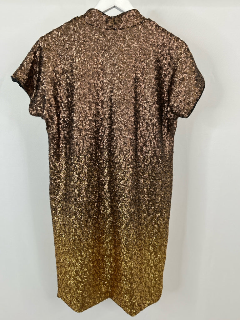 JOHNNY WAS Size M Gold Women's Dress