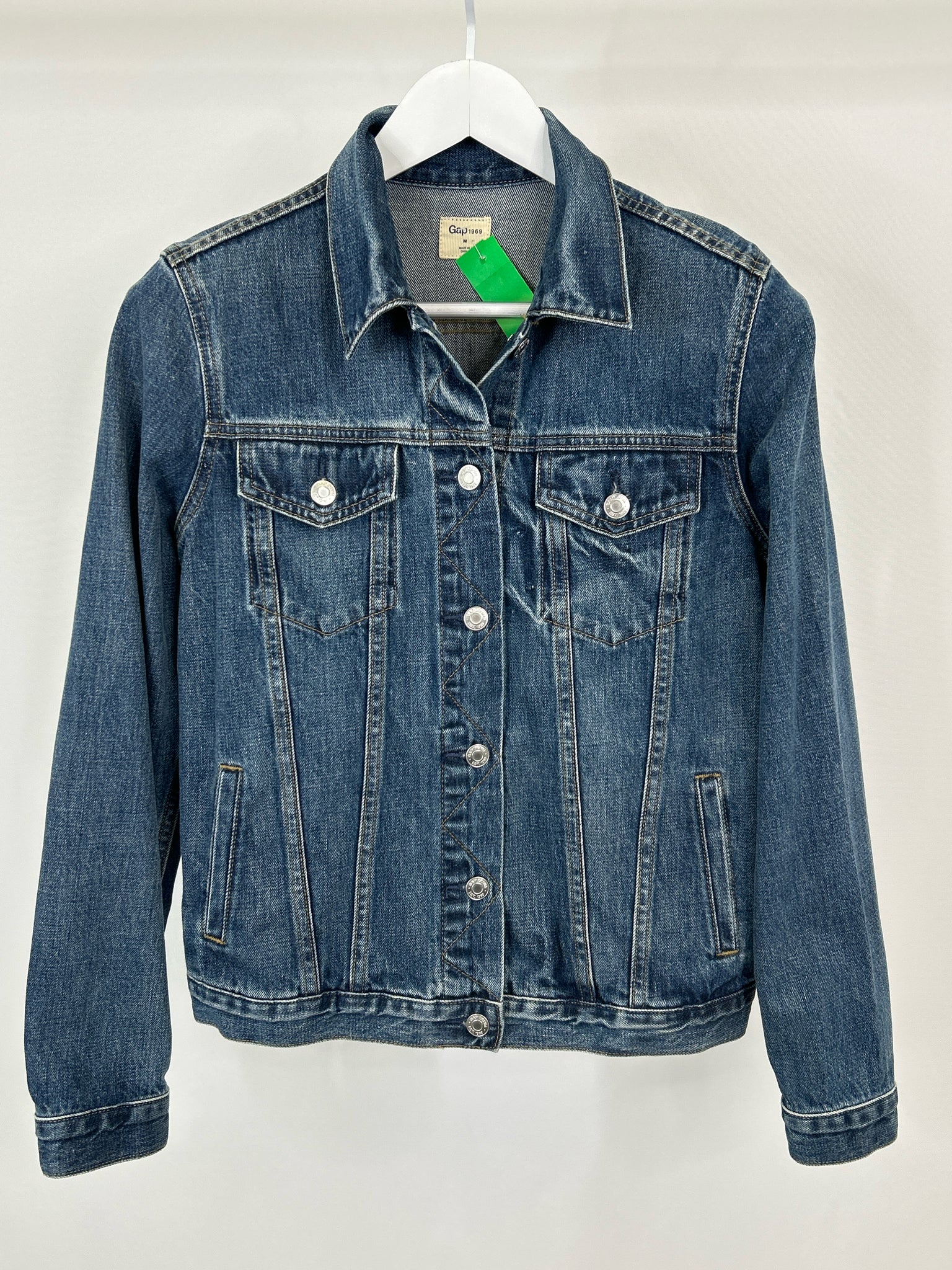 GAP Size M BLUE DENIM Women Jacket