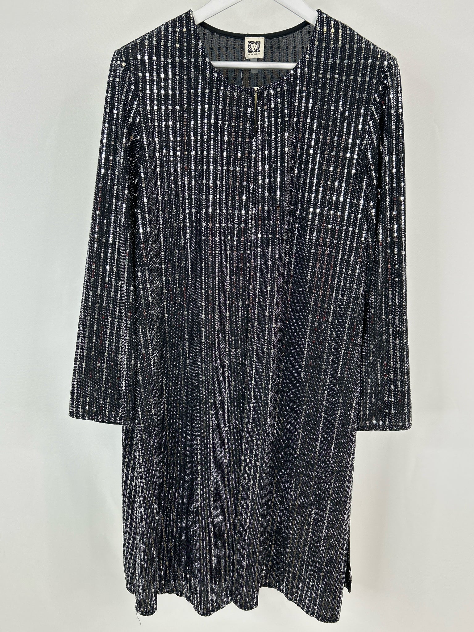 ANNE KLEIN Size XL Black & Silver Women Evening Jacket NWT