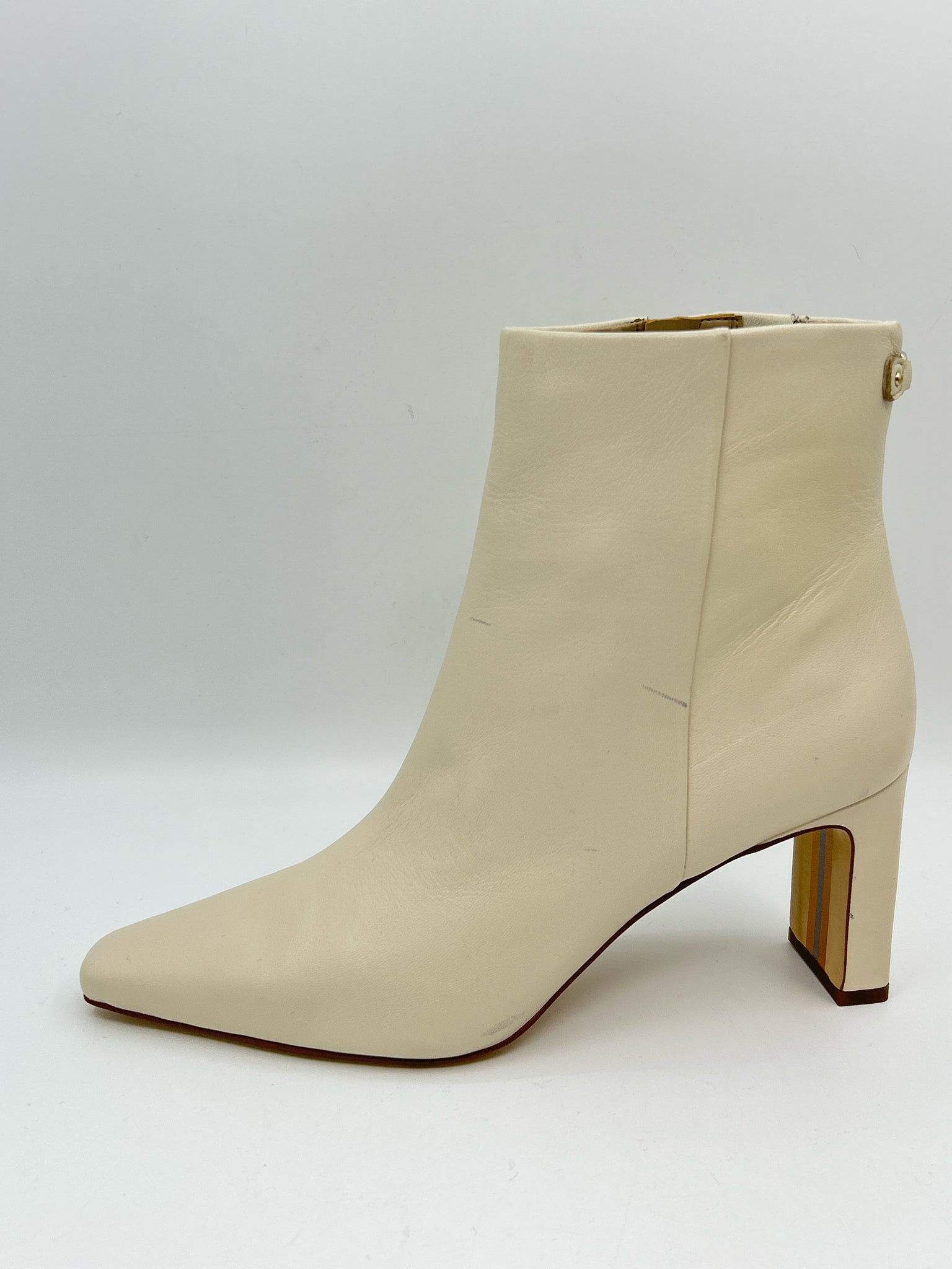 SAM EDELMAN Size 10M Ivory Women Booties
