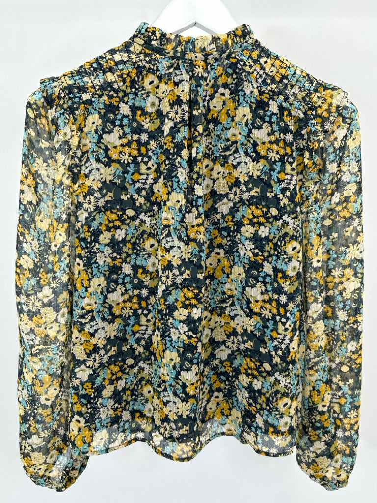 LOFT Size SP NAVY FLORAL Women's Top