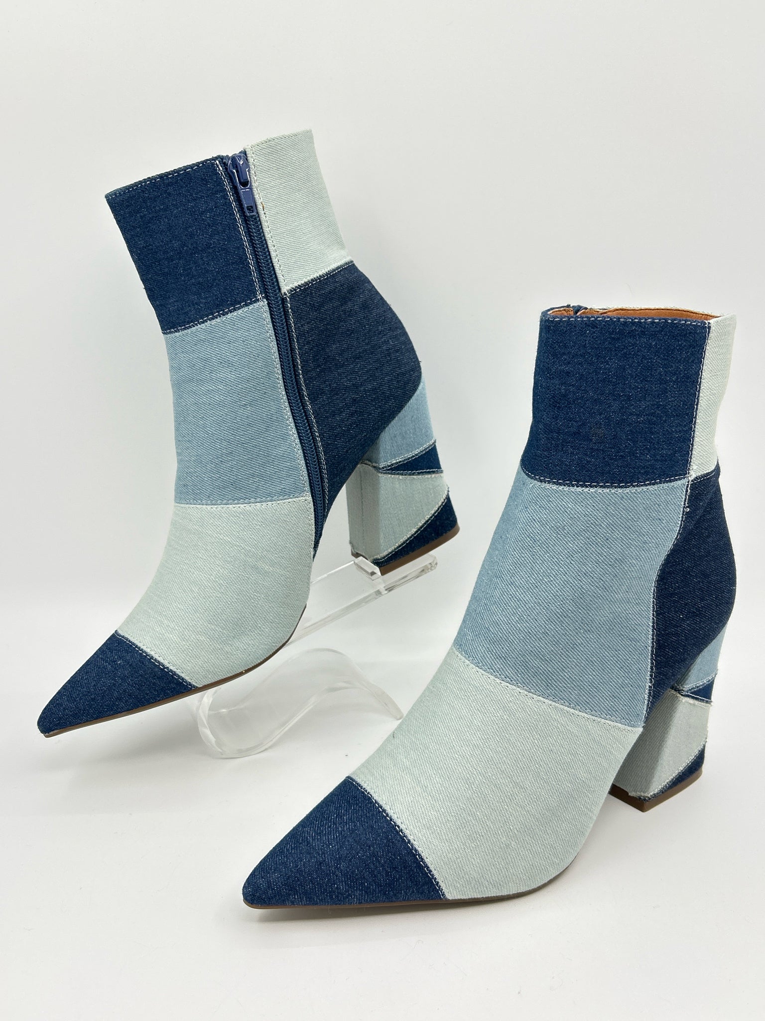 MADDEN GIRL Size 10M BLUE DENIM Women Booties