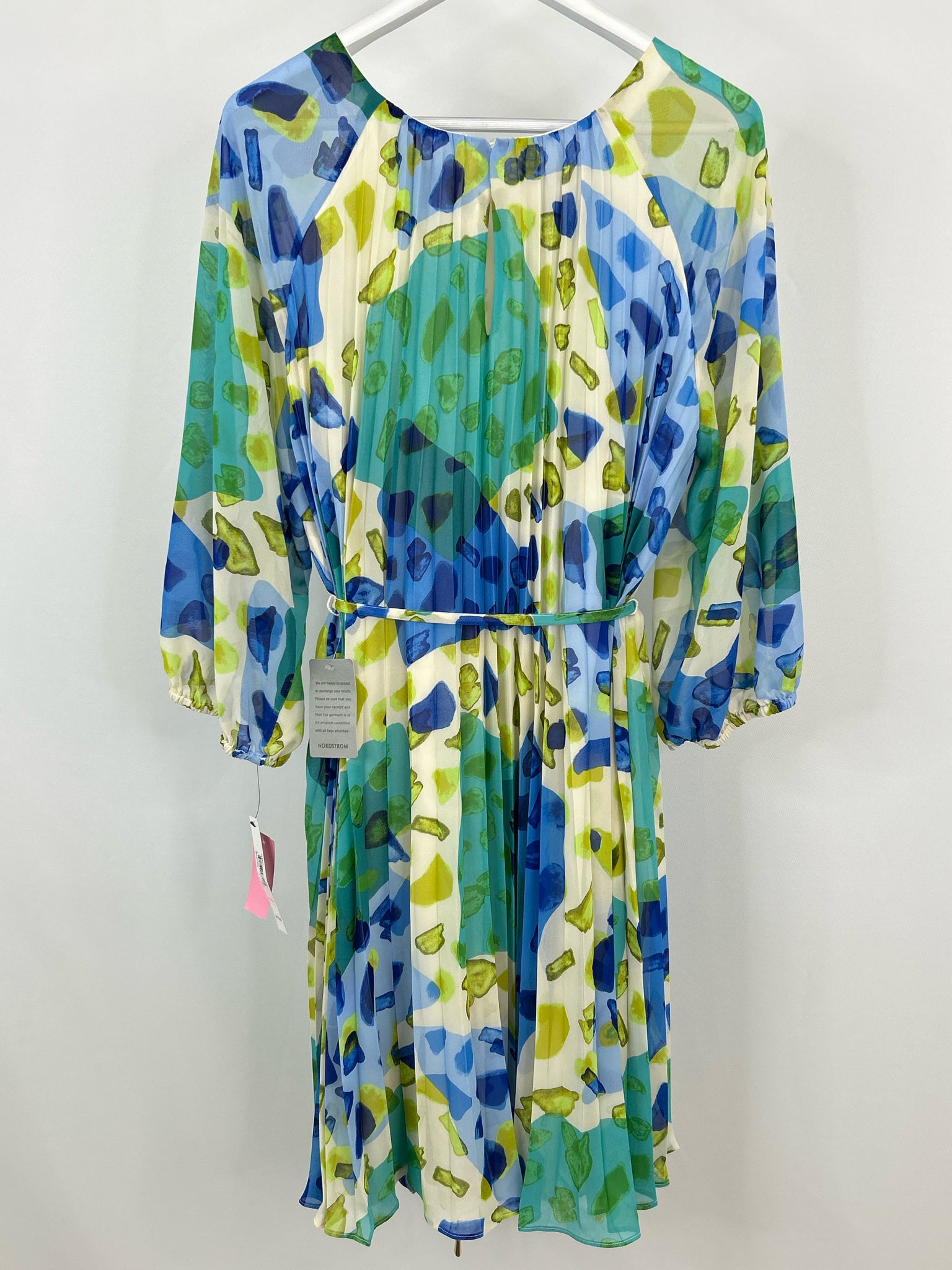 MAGGY LONDON Size 22W Blue Print Women Dress