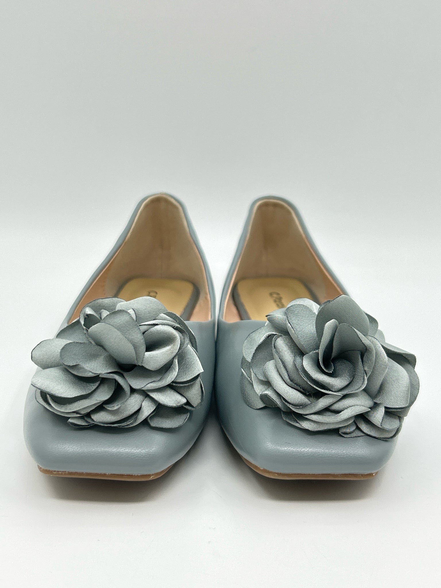 C.Paravano Size 38 Gray & Orange Women Flats