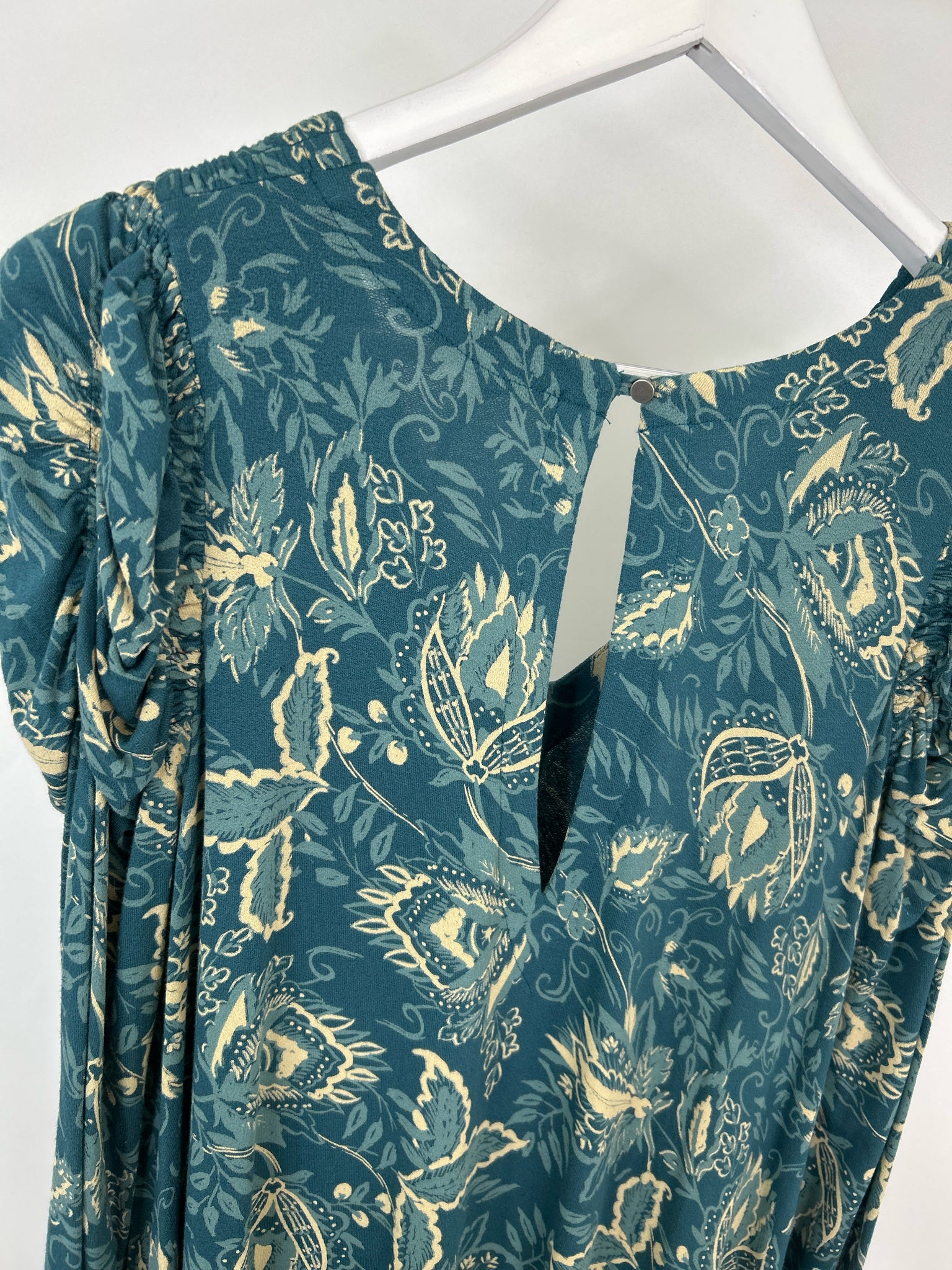 FREE PEOPLE Size XS Teal Print Women Dress