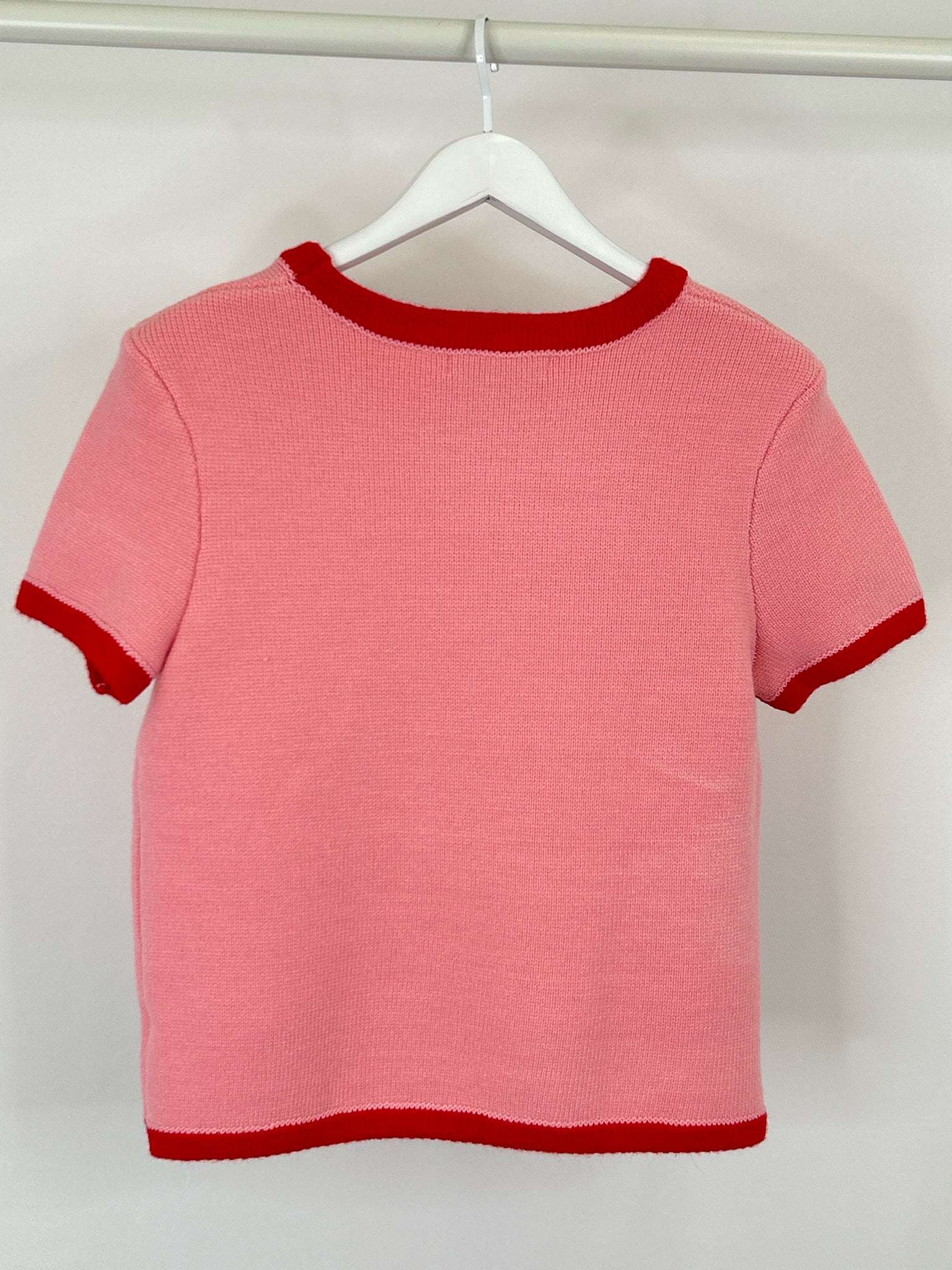 English Factory Size L Pink and Red Women Sweater