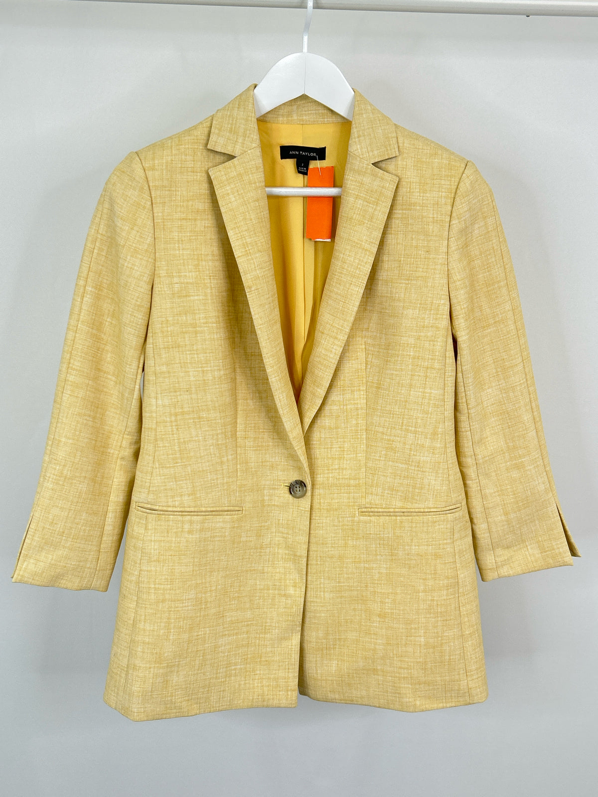ANN TAYLOR Size 2 Yellow Women Blazer