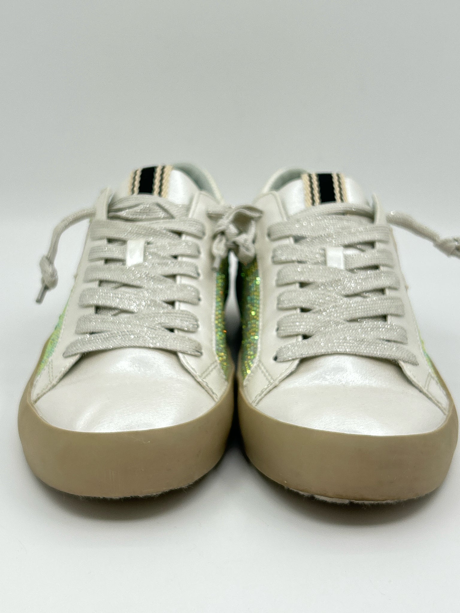 SHU SHOP Size 6.5 Silver Metallic Women Sneakers