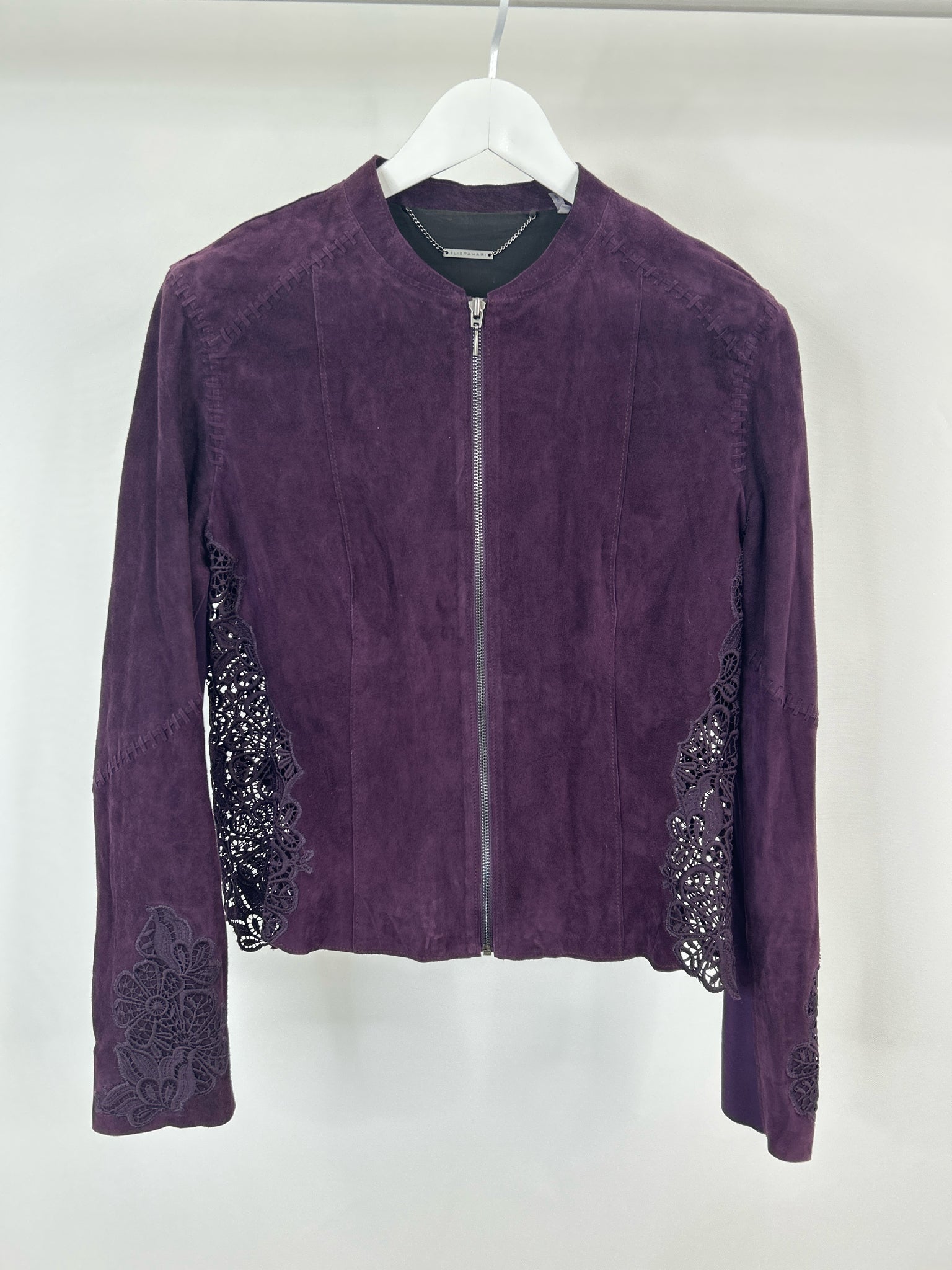 ELIE TAHARI Size L Purple Women Jacket
