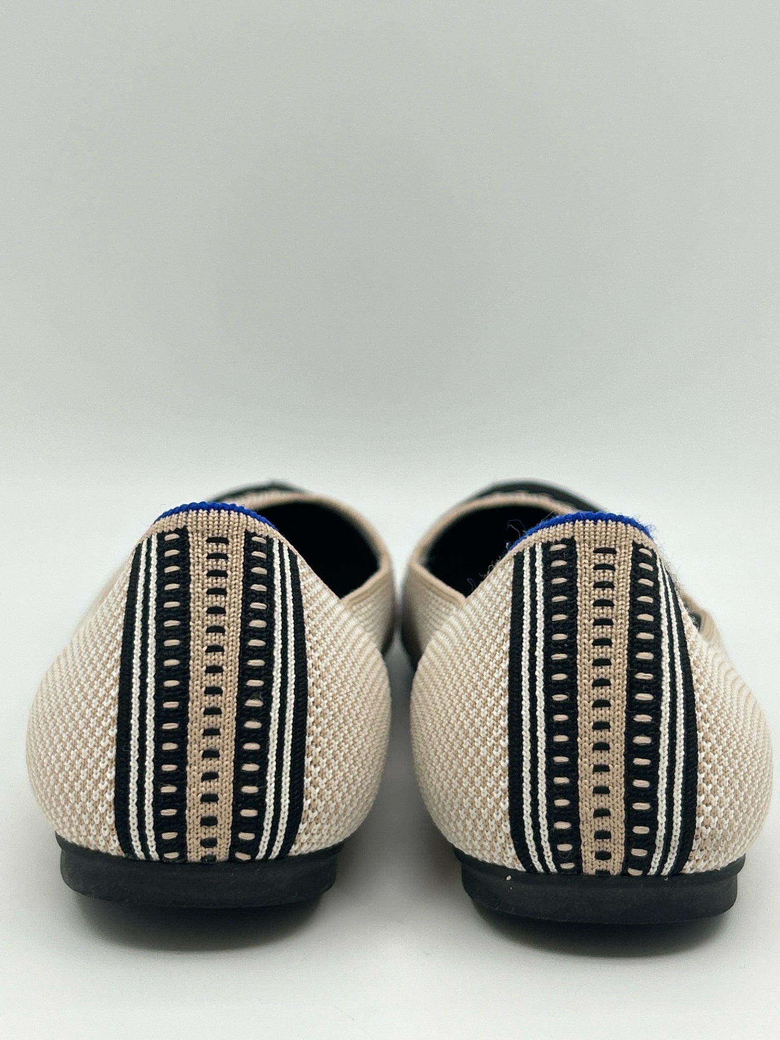 ROTHY'S Size 9.5W BEIGE AND BLACK Women Flats