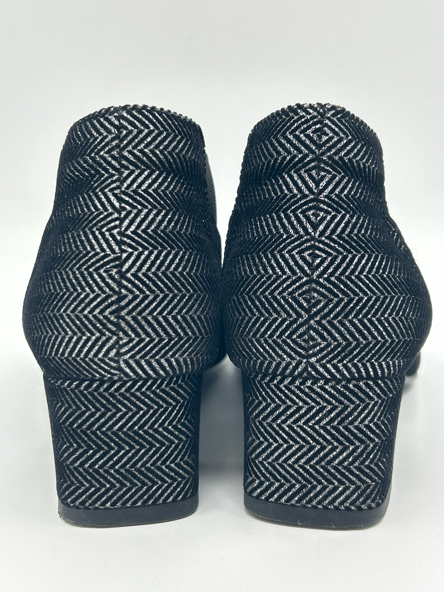 BEAUTIFEEL Size 37 Silver & Black Women Booties