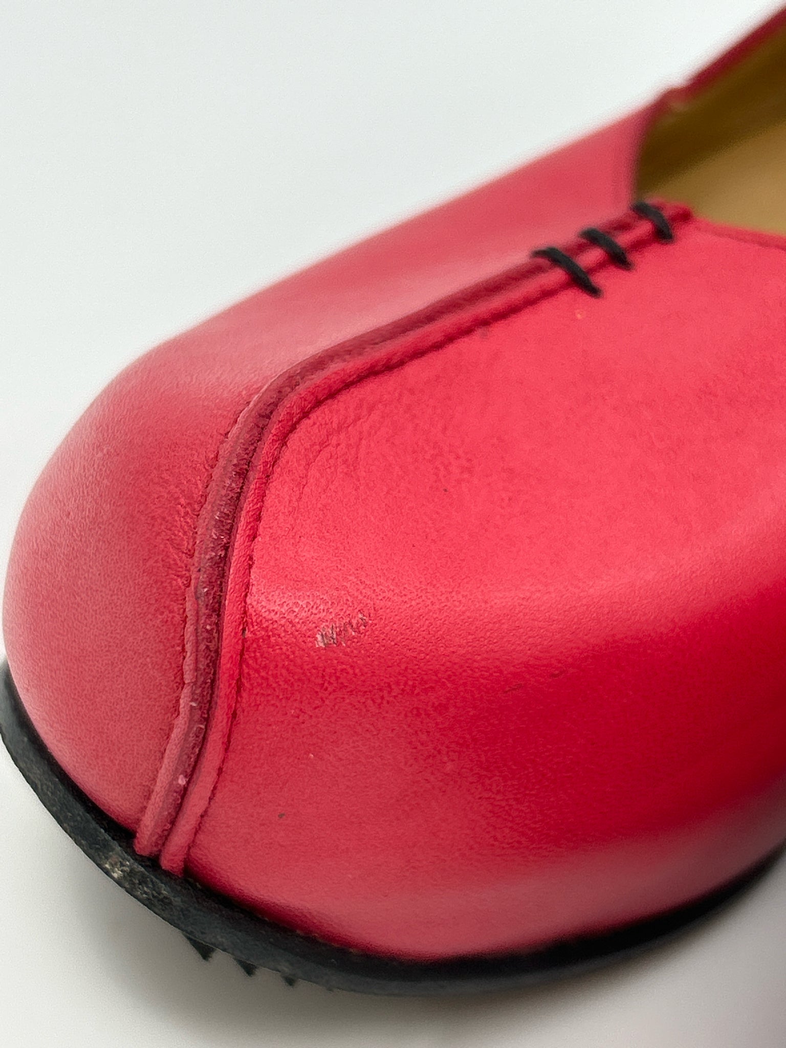 JOHN FLUEVOG Size 6.5 Red & Black Women Pumps