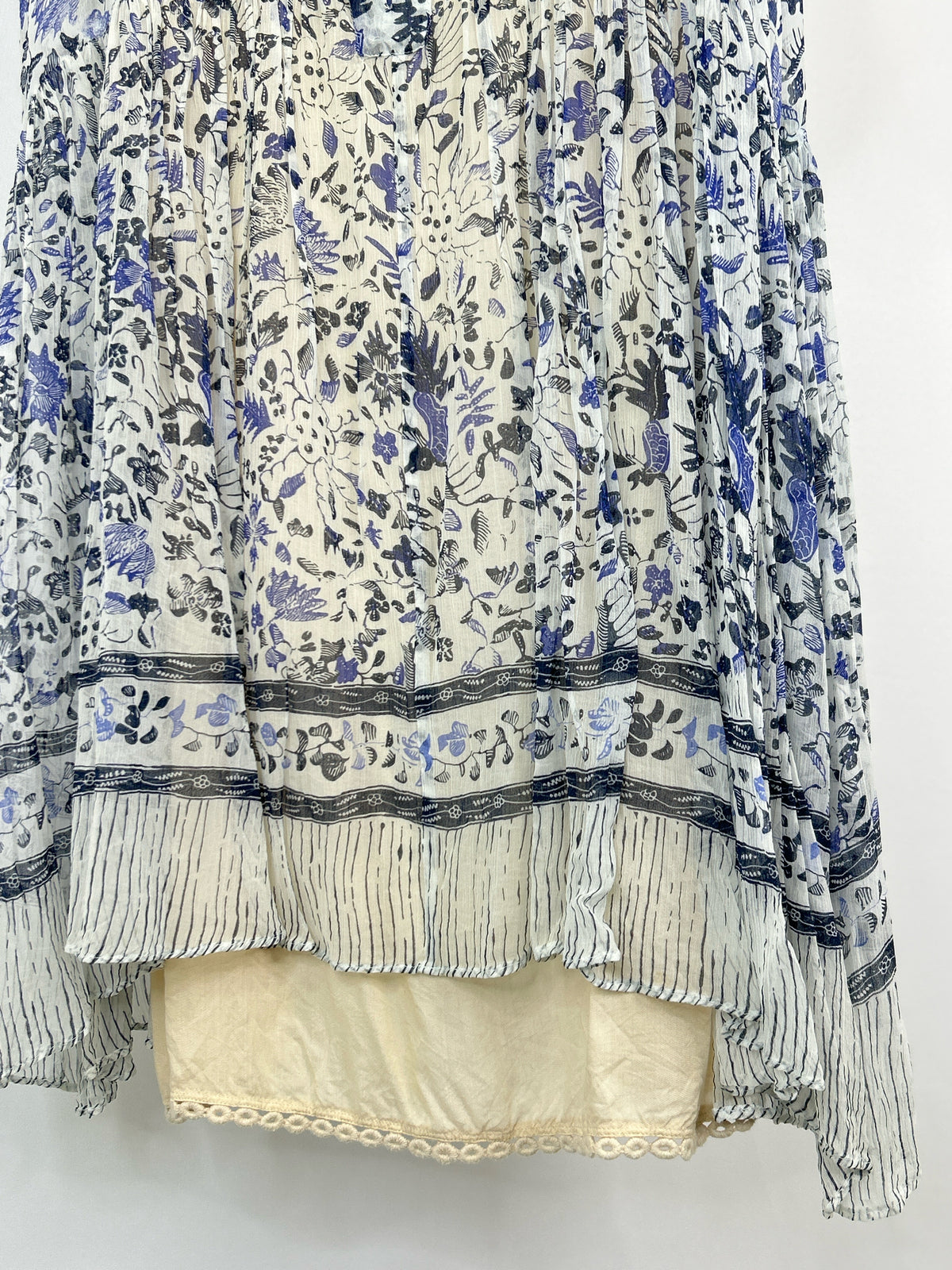 MAEVE Size 12 WHITE AND BLUE Women Dress