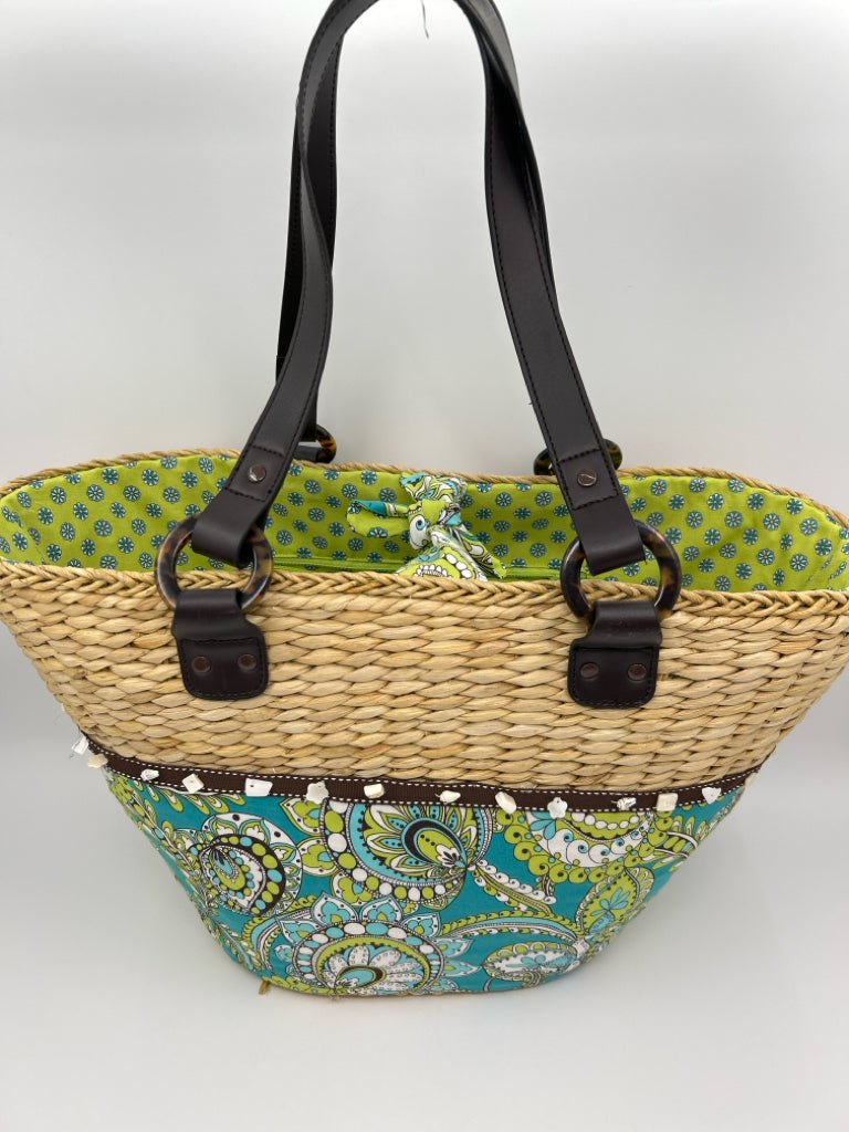 VERA BRADLEY Teal Print Women's Tote