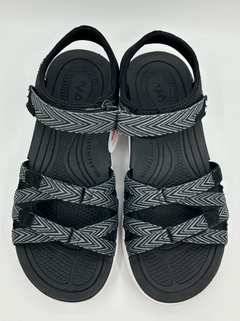 RYKA Size 7.5 Black and White Sandal