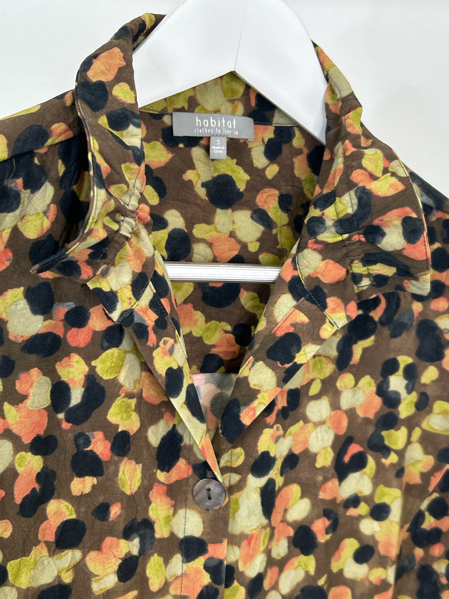 HABITAT Size S Brown Print Women Dress