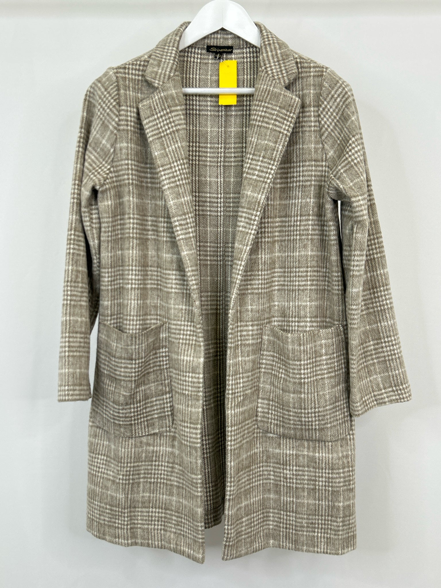 SHINESTAR Size S Brown Print Women Coat